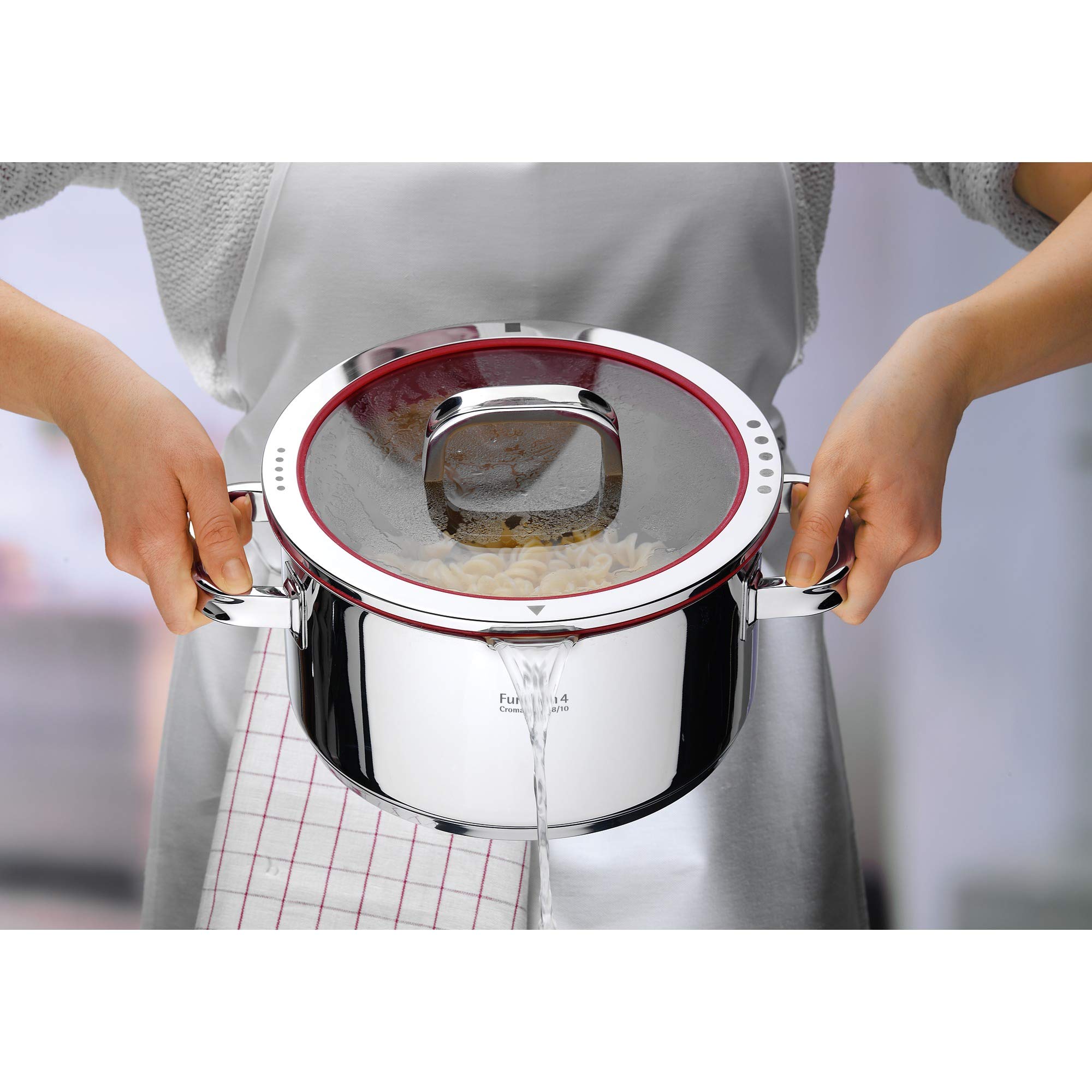 WMF 16cm Stainless Steel Sauce Pan with Lid - 1.4L Capacity, Brushed Finish, Induction Compatible, Dishwasher Safe - Perfect for Cooking Sauces, Soups & Small Meals on Gas, Electric & Induction Stovetops