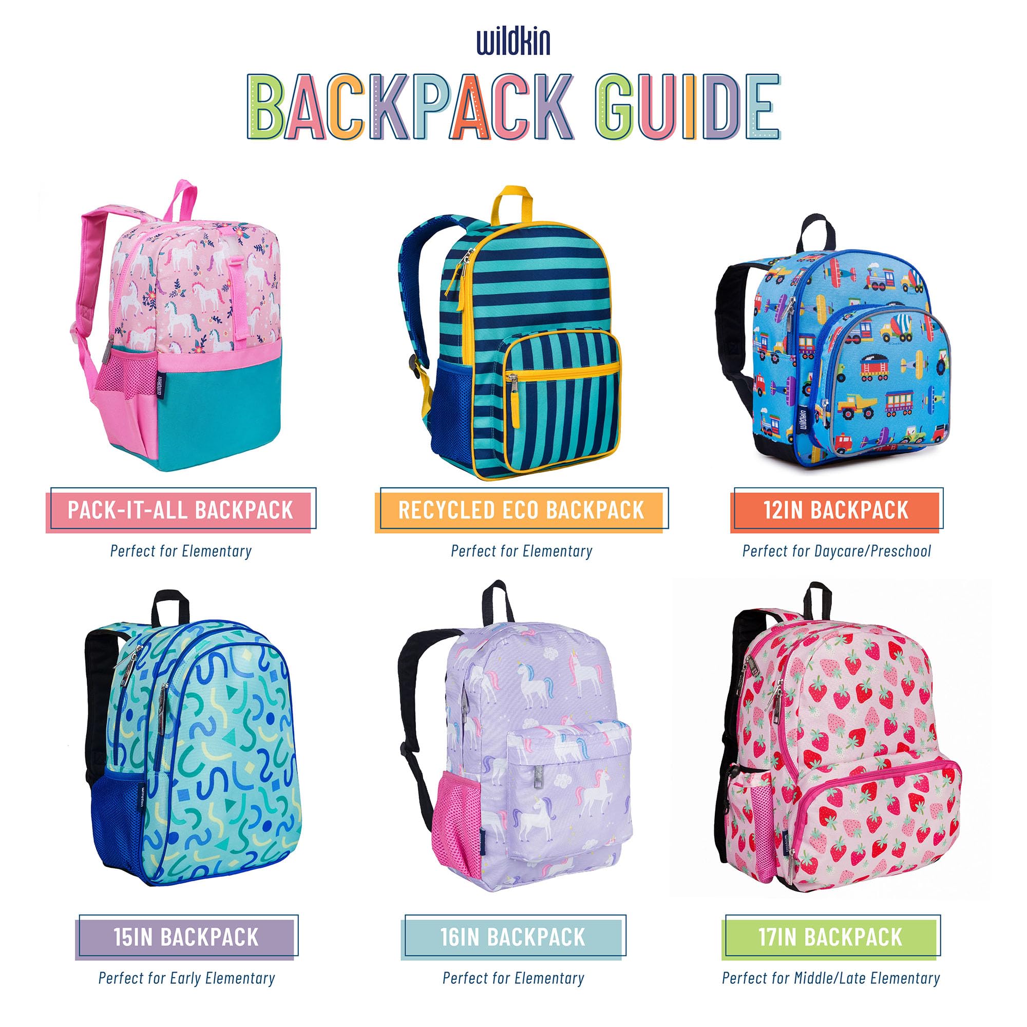 Wildkin 16-inch Kids Backpack for School - Durable Padded Backpack with Spacious Compartments for Boys & Girls - Aztec Print Design - Perfect for Elementary Students, Day Trips & Travel Accessories