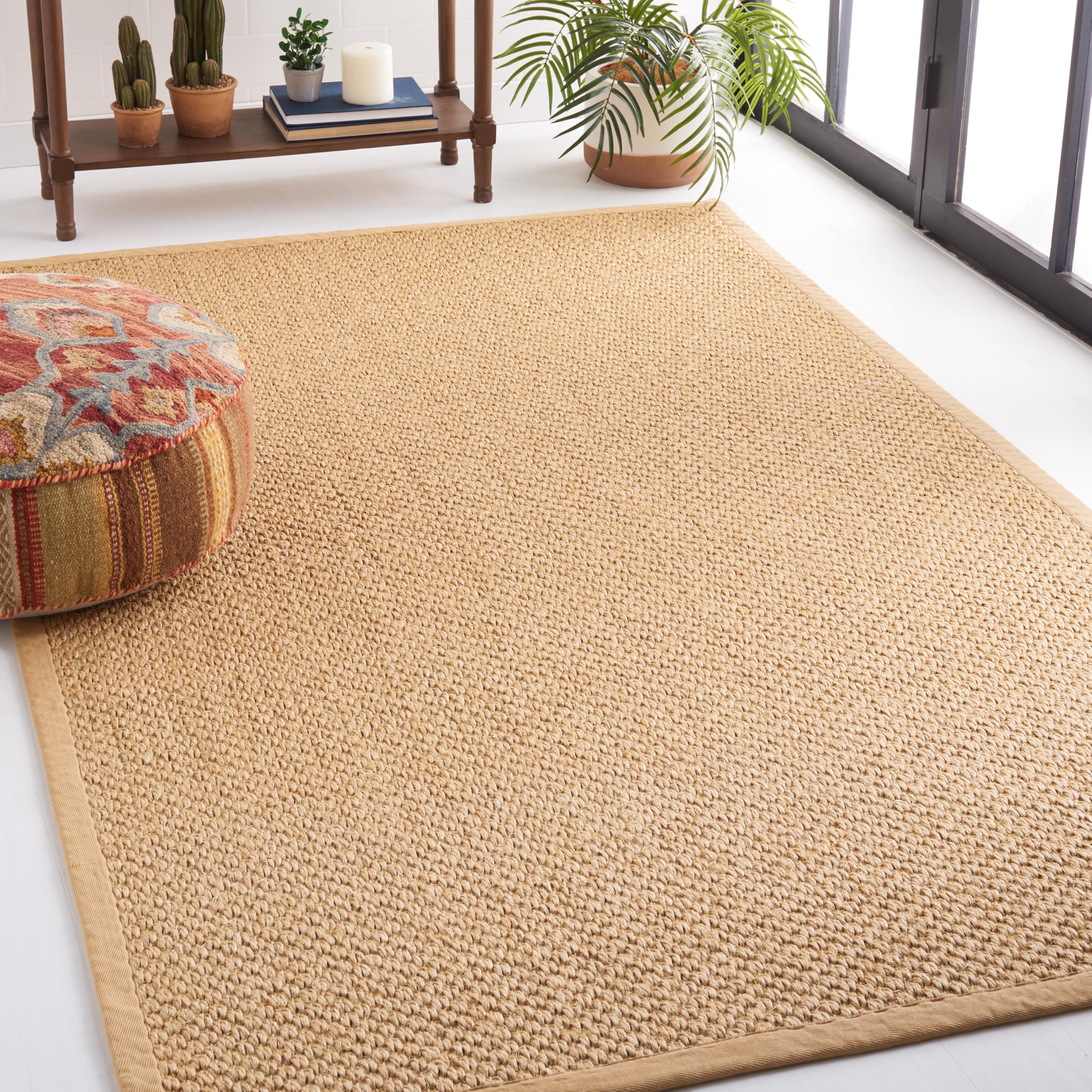 SAFAVIEH Natural Fiber Collection 5' x 8' Area Rug - Sisal Design in Maize Color | Easy Care & Durable for High Traffic Areas | Perfect for Living Room, Bedroom, Dining Room & Home Office | NF525F