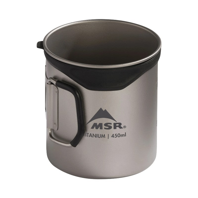MSR Titan Cup 450ml - Lightweight Camping Cookware for Backpacking, Hiking & Outdoor Adventures - Durable Titanium Mug for Coffee, Tea & Cooking