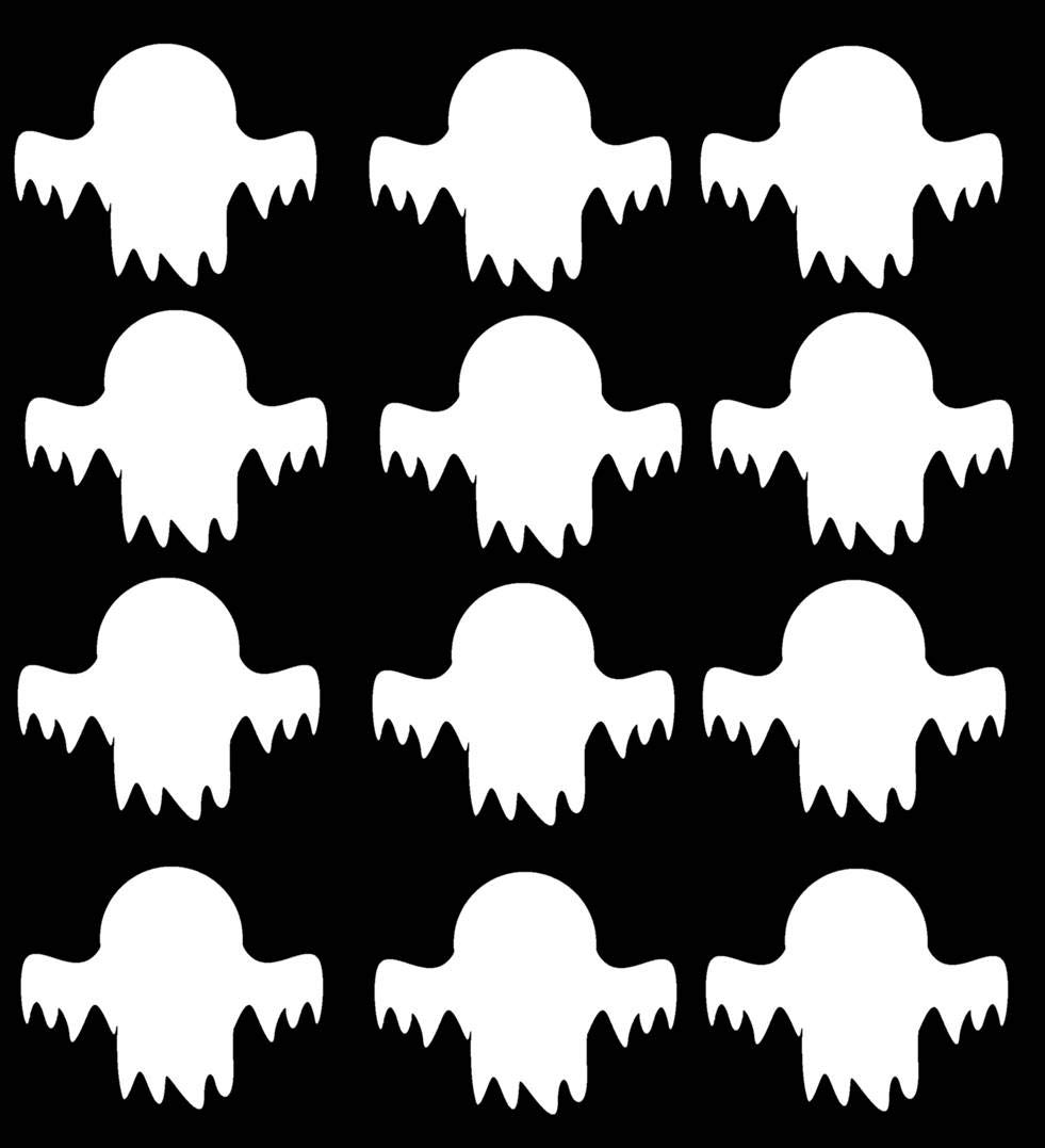 12 Ghost Decals TP 801 - 2 Inch Halloween Stickers for Windows, Walls, Pumpkins - Spooky Party Decorations & Scary Home Decor
