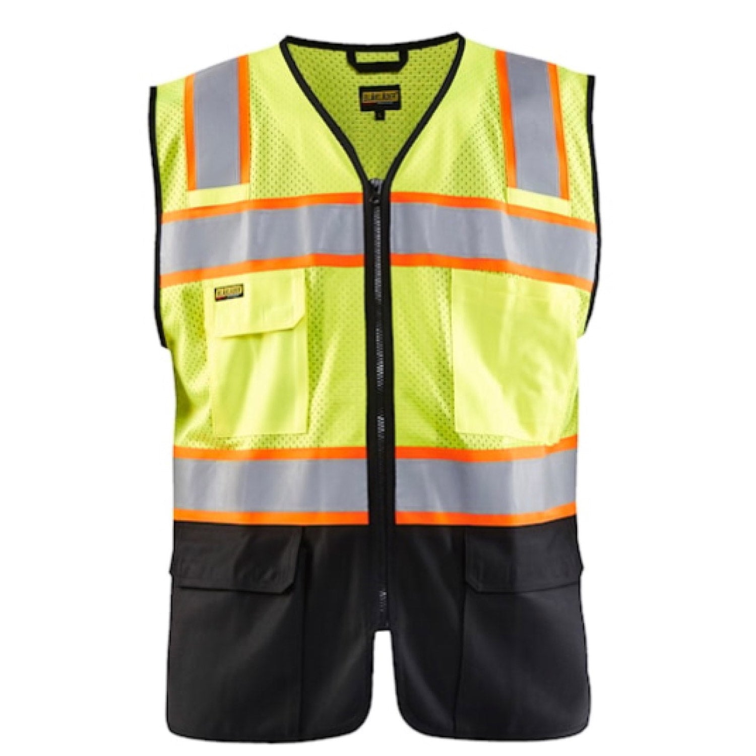 Blaklader Men's High Visibility Safety Vest - Reflective Work Vest for Construction, Road Work & Outdoor Safety