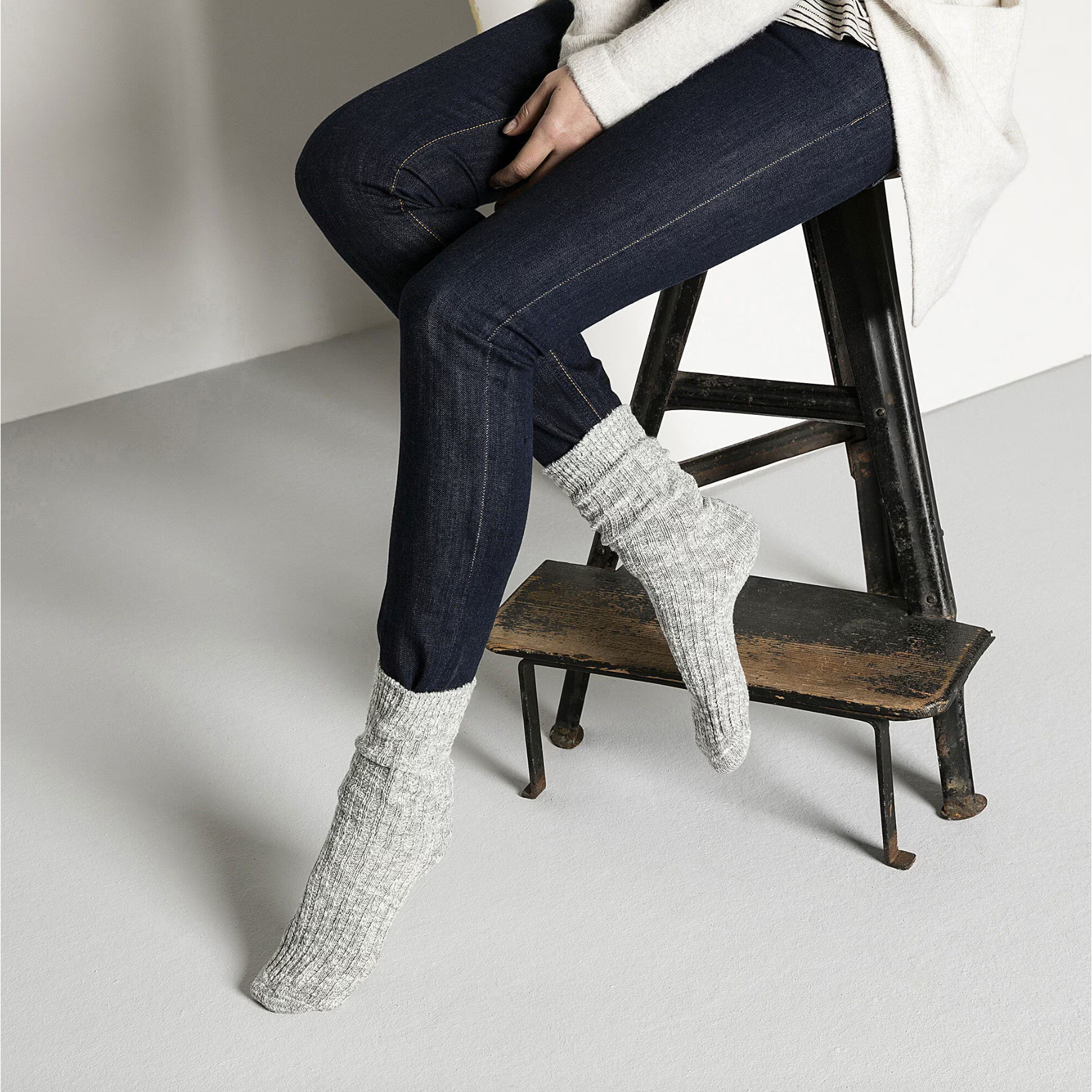 Birkenstock Women's Cotton Slub Socks - Comfortable Casual Crew Socks for Everyday Wear, Home & Outdoor Activities