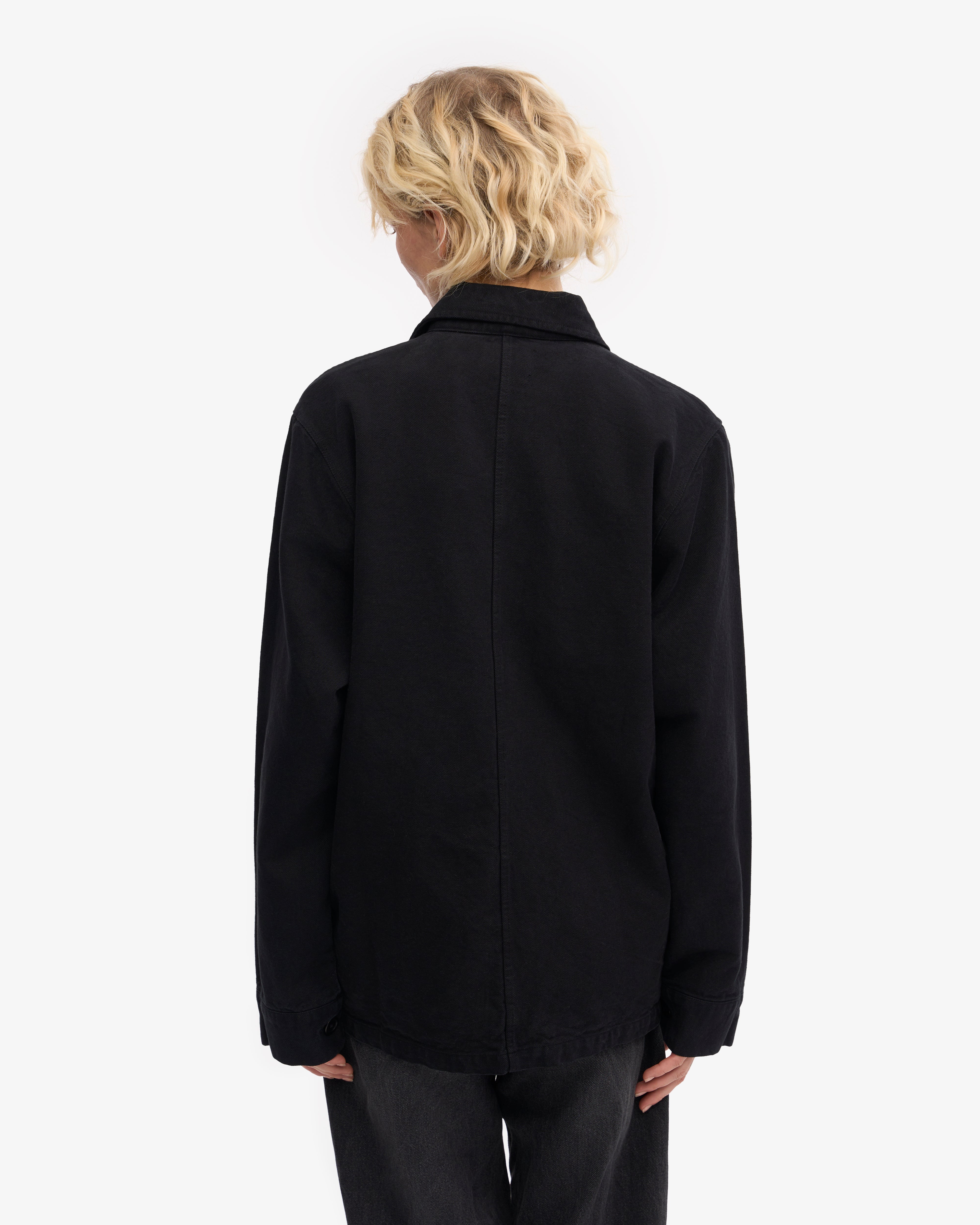 Organic Workwear Jacket for Men & Women | Deep Black | Eco-Friendly Cotton | Durable & Comfortable | Perfect for Outdoor Jobs, Construction & Casual Wear
