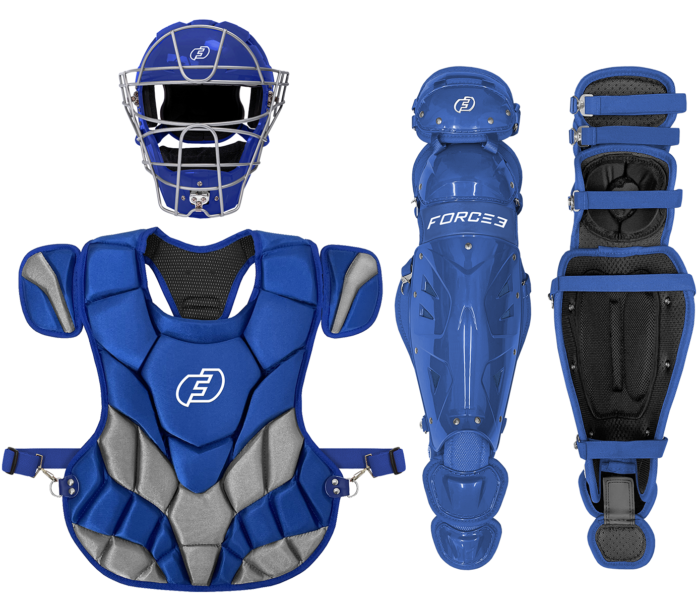 FORCE3 Defender Catcher's Helmet Set for Baseball & Softball | NOCSAE Certified Adult Catcher Gear (Ages 16+) | Perfect for Game Day & Training Sessions