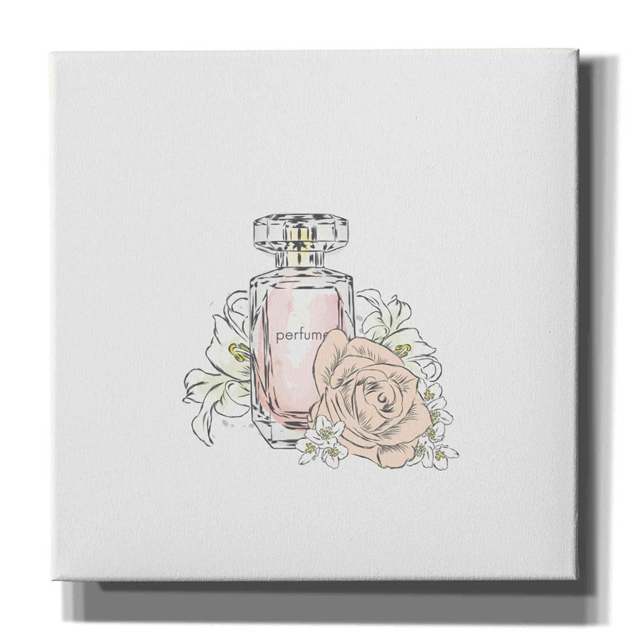 Incado Epic Graffiti 'Perfume VII' Giclee Canvas Wall Art - 37x37 Inches Modern Home Decor for Living Room, Bedroom & Office