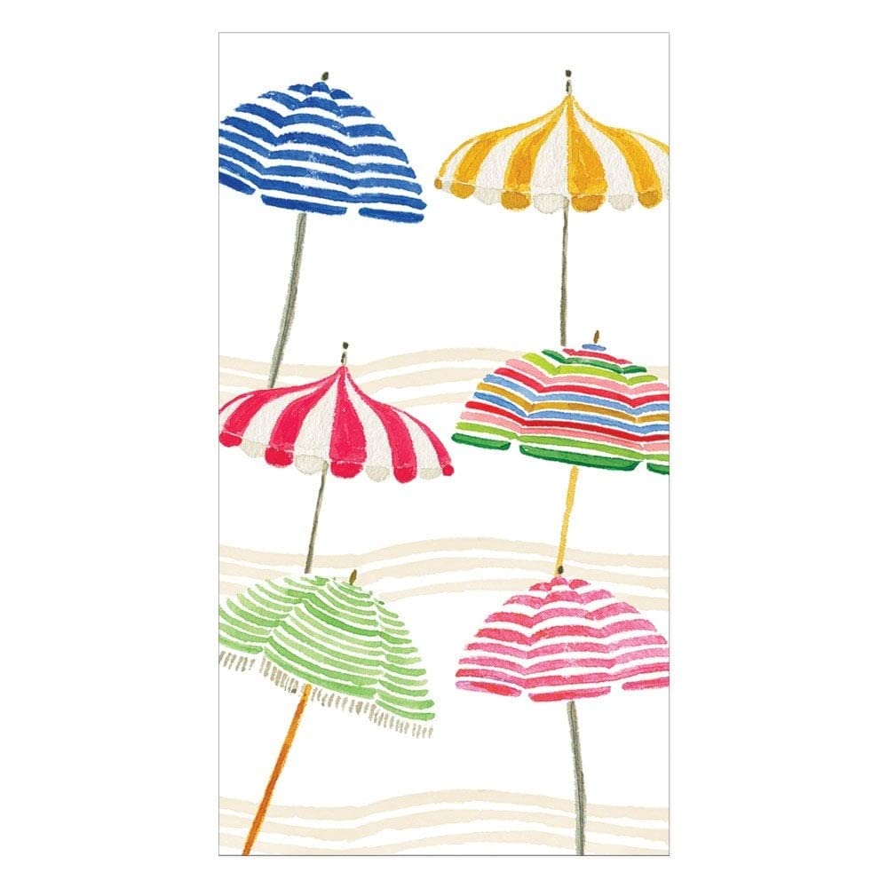 Premium Caspari Beach Umbrellas Disposable Bathroom Paper Guest Towel Napkins - 15-Pack | Soft & Absorbent for Hotels, Restaurants, Weddings & Home Use