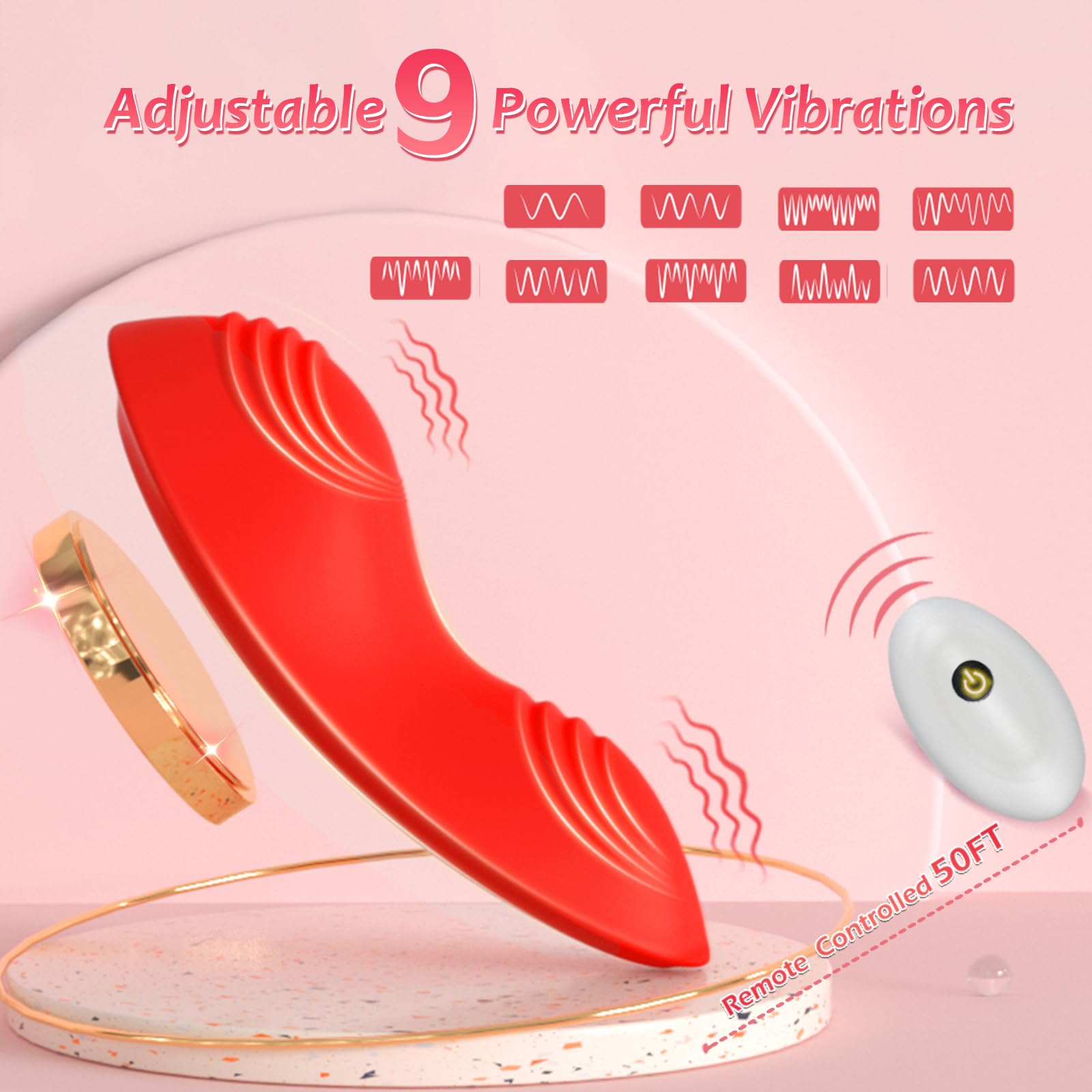 Ultra-Soft 0.08LB Mini Wearable Vibrator with APP & Remote Control - Discreet Magnetic Couples Sex Toy for Women, Clitoral Stimulator - Perfect for Date Nights, Travel & Spicing Up Your Relationship