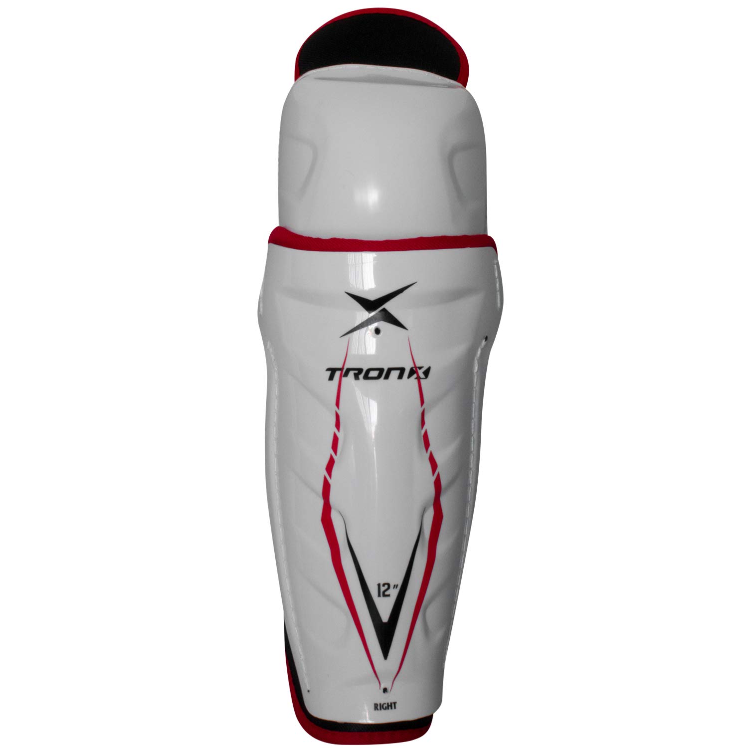 TronX Force Senior Adult Ice Hockey Shin Guards - Protective Gear for Hockey Players - Perfect for Games, Practice & Training
