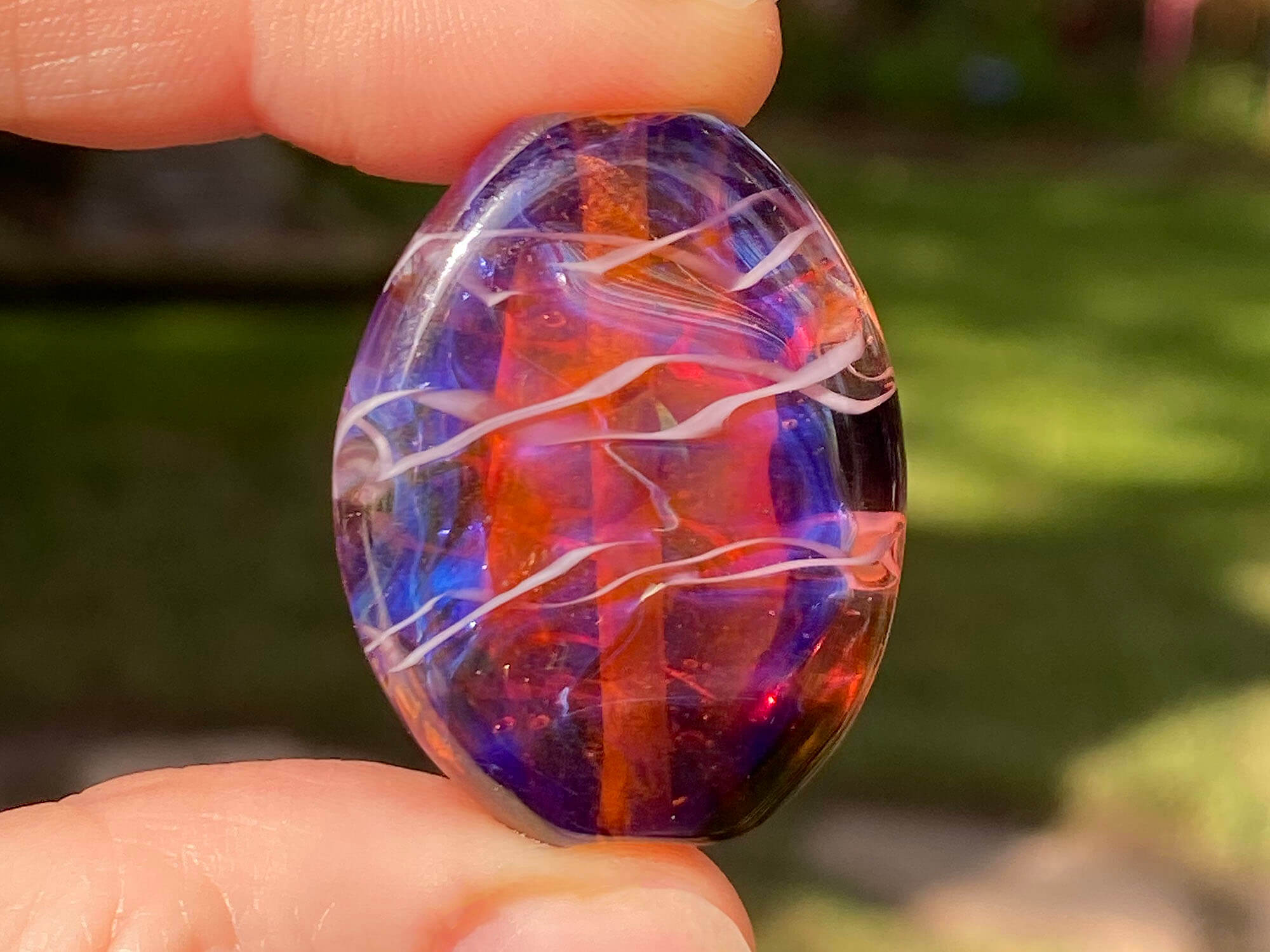 Vivid Purple Pink Lampwork Glass Focal Bead for Jewelry Making - Handmade SRA Bead for Necklaces, Bracelets & DIY Crafts - Perfect for Boho, Wedding & Statement Jewelry Designs