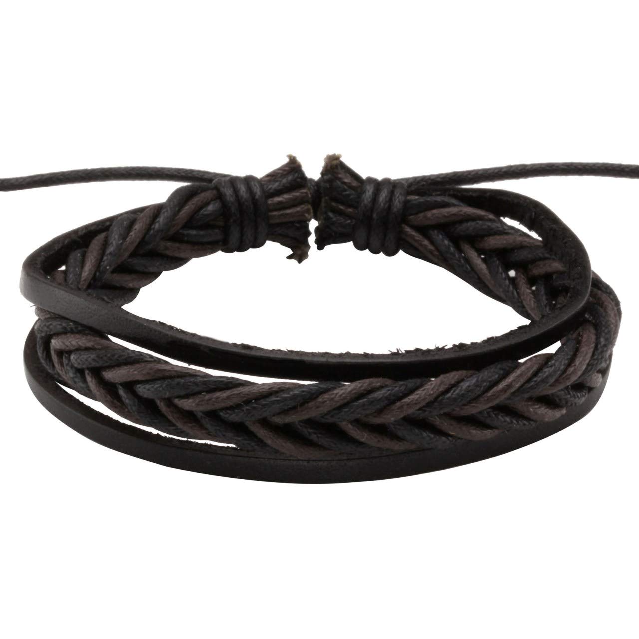 6-12PCS Braided Faux Leather Bracelet Set - Punk Style Adjustable Cuff Wrap Bracelets for Men & Women - Perfect for Casual Wear, Music Festivals and Boho Fashion Accessories