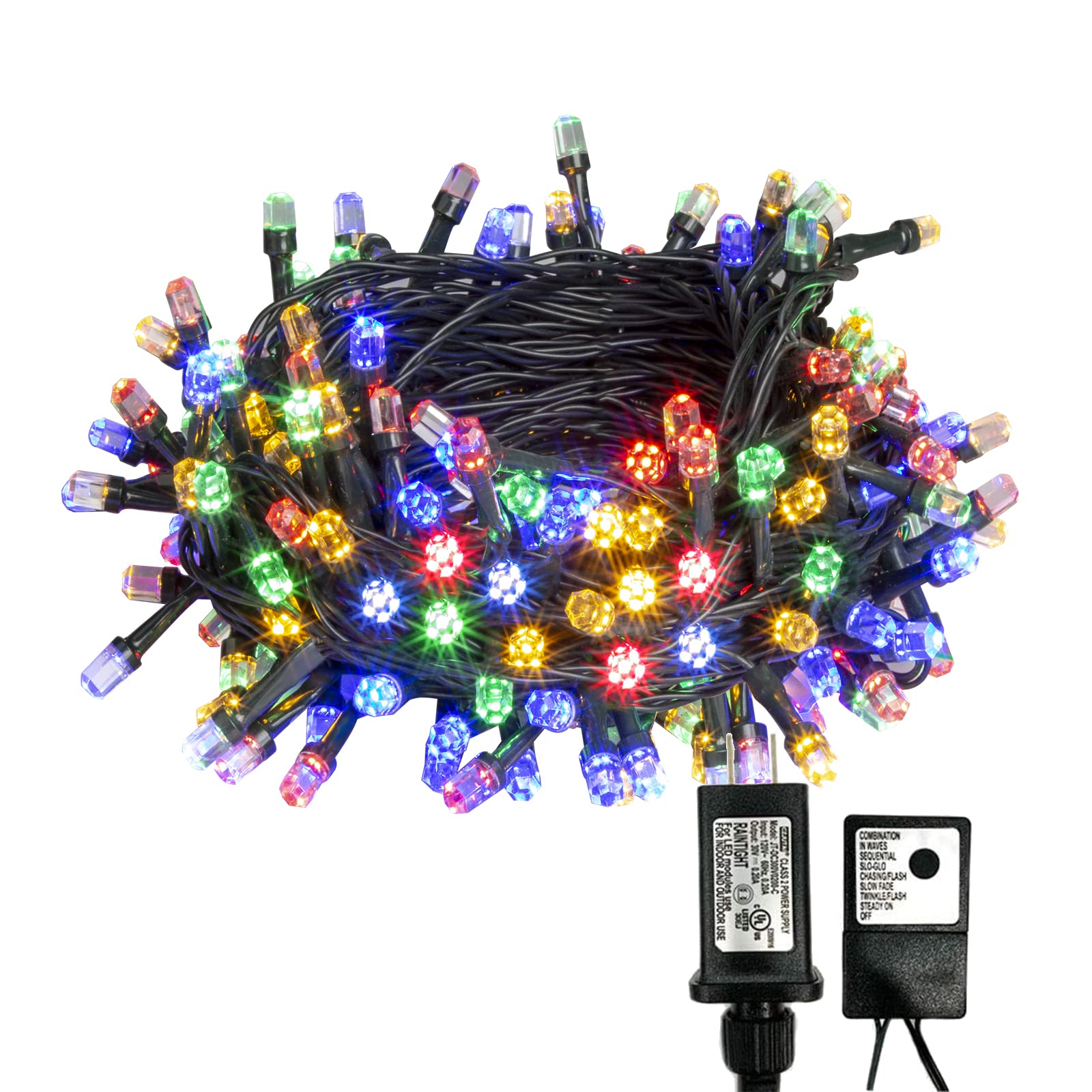 PABIPABI 200 LED Multicolor Christmas Tree Lights - 66ft Waterproof Indoor/Outdoor String Lights with 8 Modes - Perfect for Holiday Decor, Parties, and Festive Home Lighting