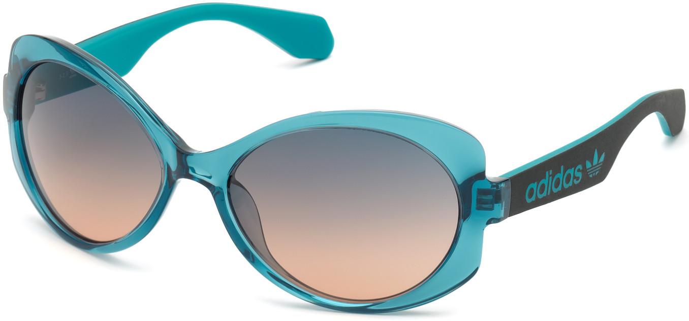 87W - Shiny Turquoise / Gradient Blue Lenses - Blue