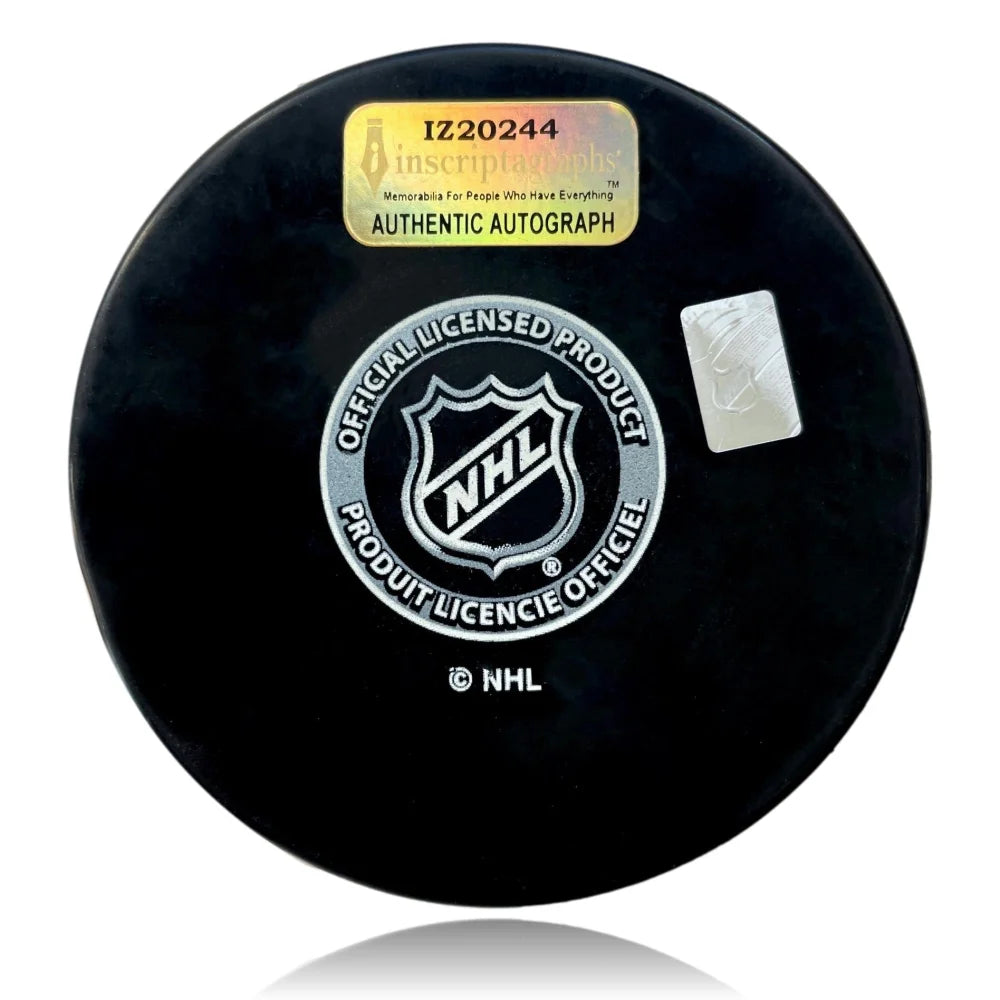 Laurent Brossoit Autographed Vegas Golden Knights Hockey Puck with COA - Official NHL Collectible for Hockey Fans & Memorabilia Collectors - Perfect for Display, Gifts, and Sports Collections