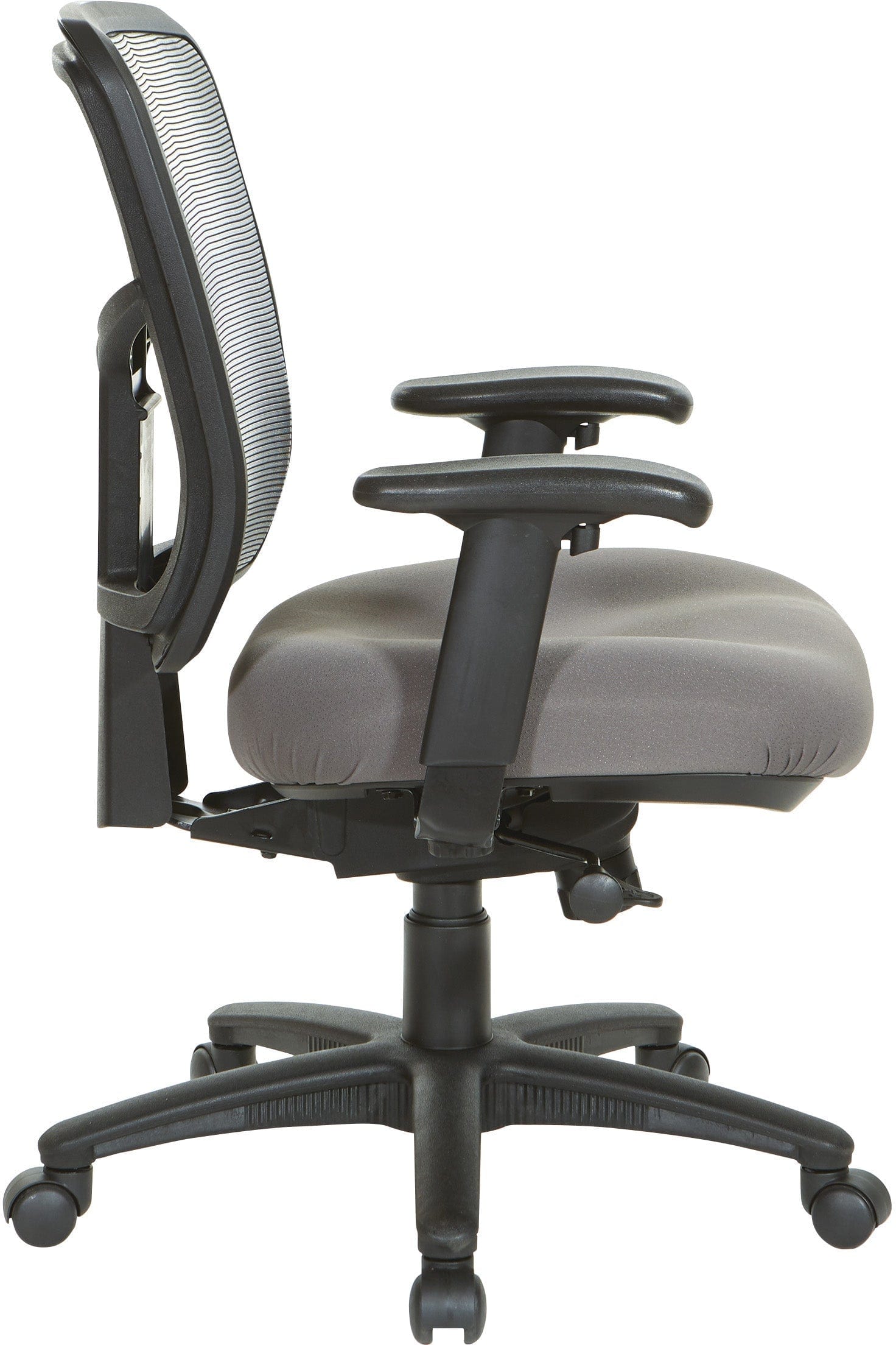 Office Star Grey Air Mesh Back Chair with Lumbar Support [92555] - Ergonomic Office Chair for Home & Work Comfort