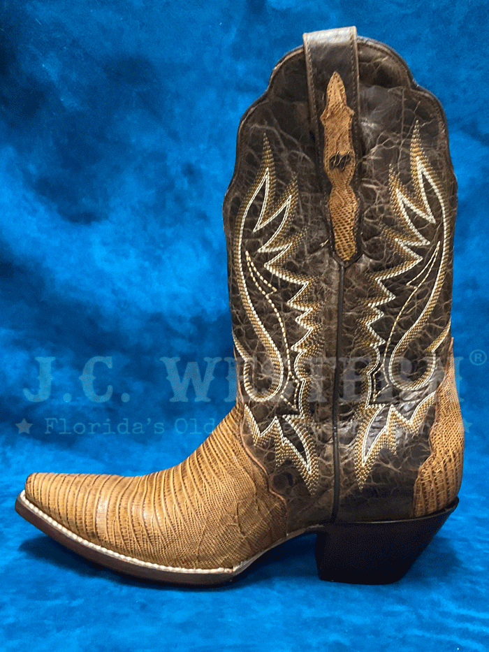 Dan Post DP5103 Women's CELINE Lizard Western Boots in Tan - Stylish Cowgirl Boots for Country Dancing, Rodeos & Western Fashion