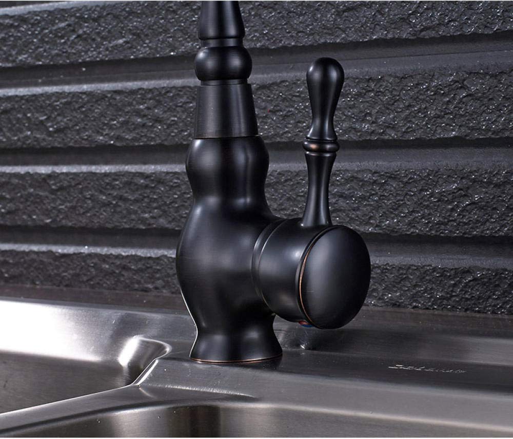 Premium Single Handle Deck Mount Kitchen & Bathroom Sink Faucet - Hot & Cold Water Mixer Tap for Countertop Vanity - Ideal for Modern Homes, Restaurants, and Commercial Spaces