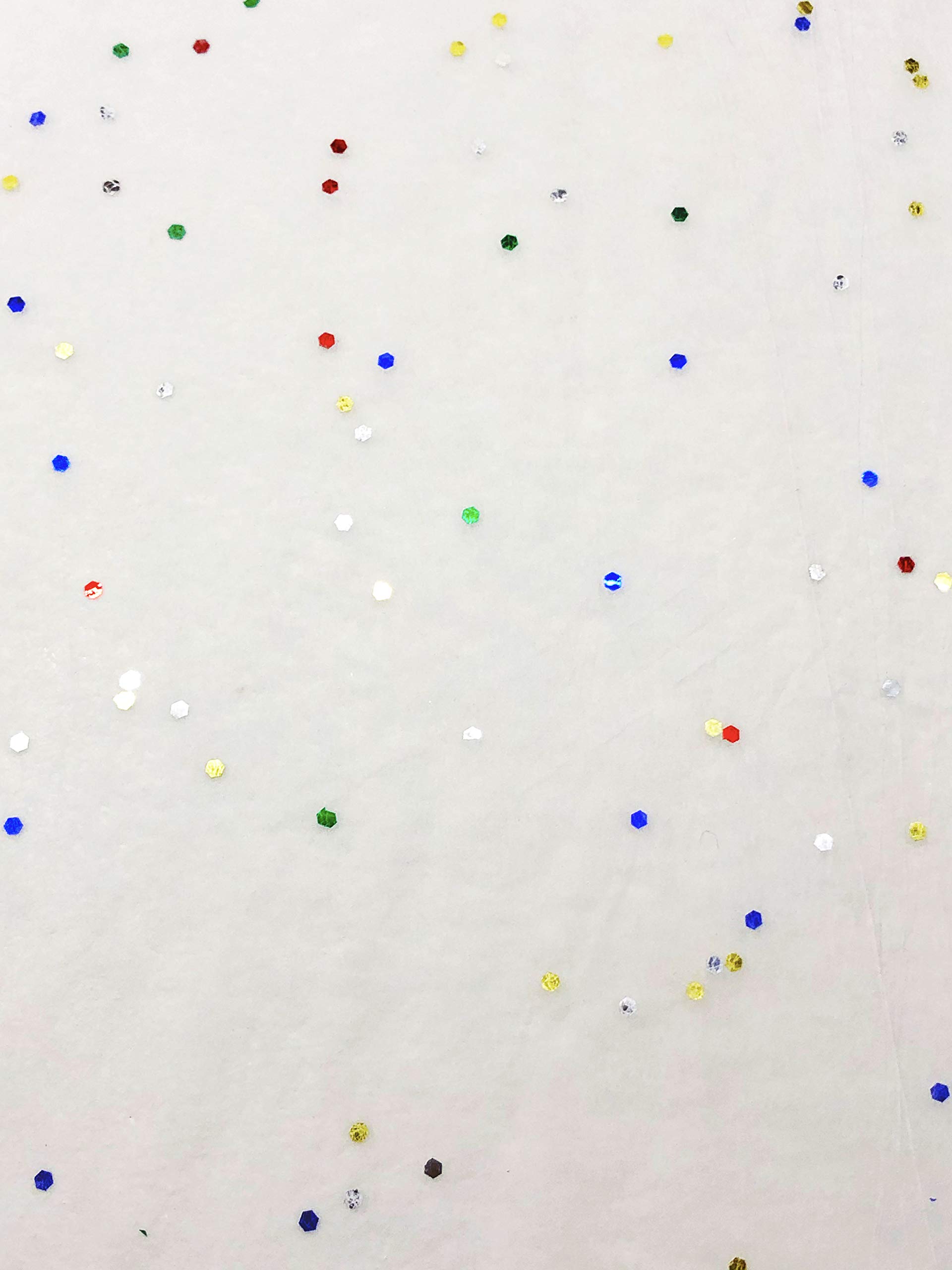Eco-Friendly Sarras White Glitter Wrapping Paper with Multicolor Sparkles | 20x20 Inches | Pack of 20 Sheets | Perfect for Gift Wrapping, Gift Boxes, Handbags, Shoes & DIY Crafts | Multipurpose Decorative Paper for Birthdays, Weddings & Holidays