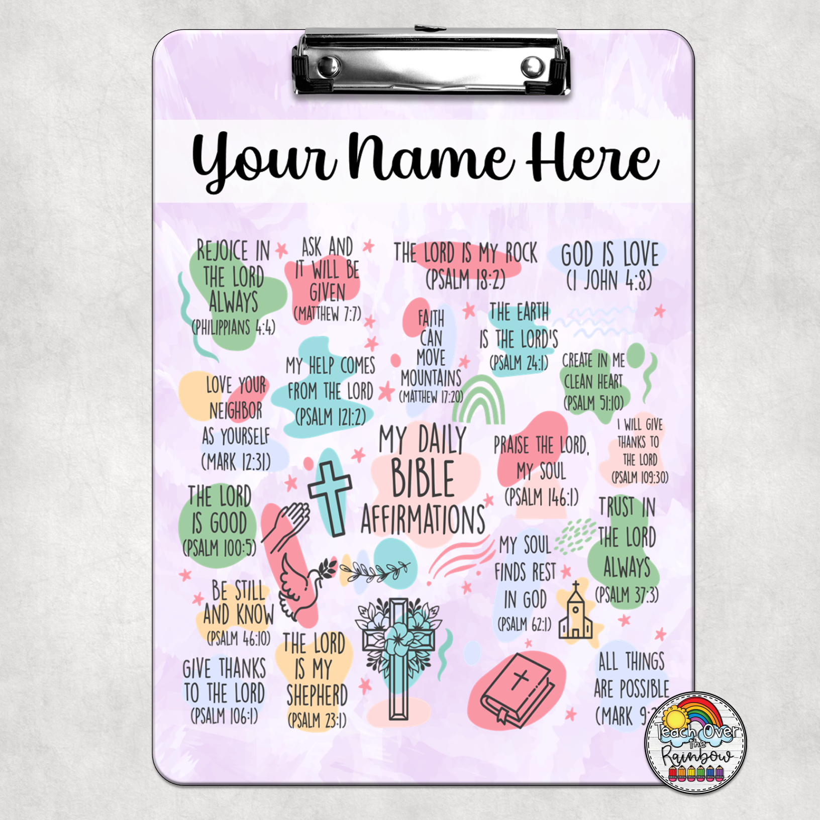 Bible Affirmations Clipboard - Inspirational Christian Stationery for Daily Devotion, Prayer Journaling & Bible Study - Perfect for Church, Small Groups & Personal Reflection