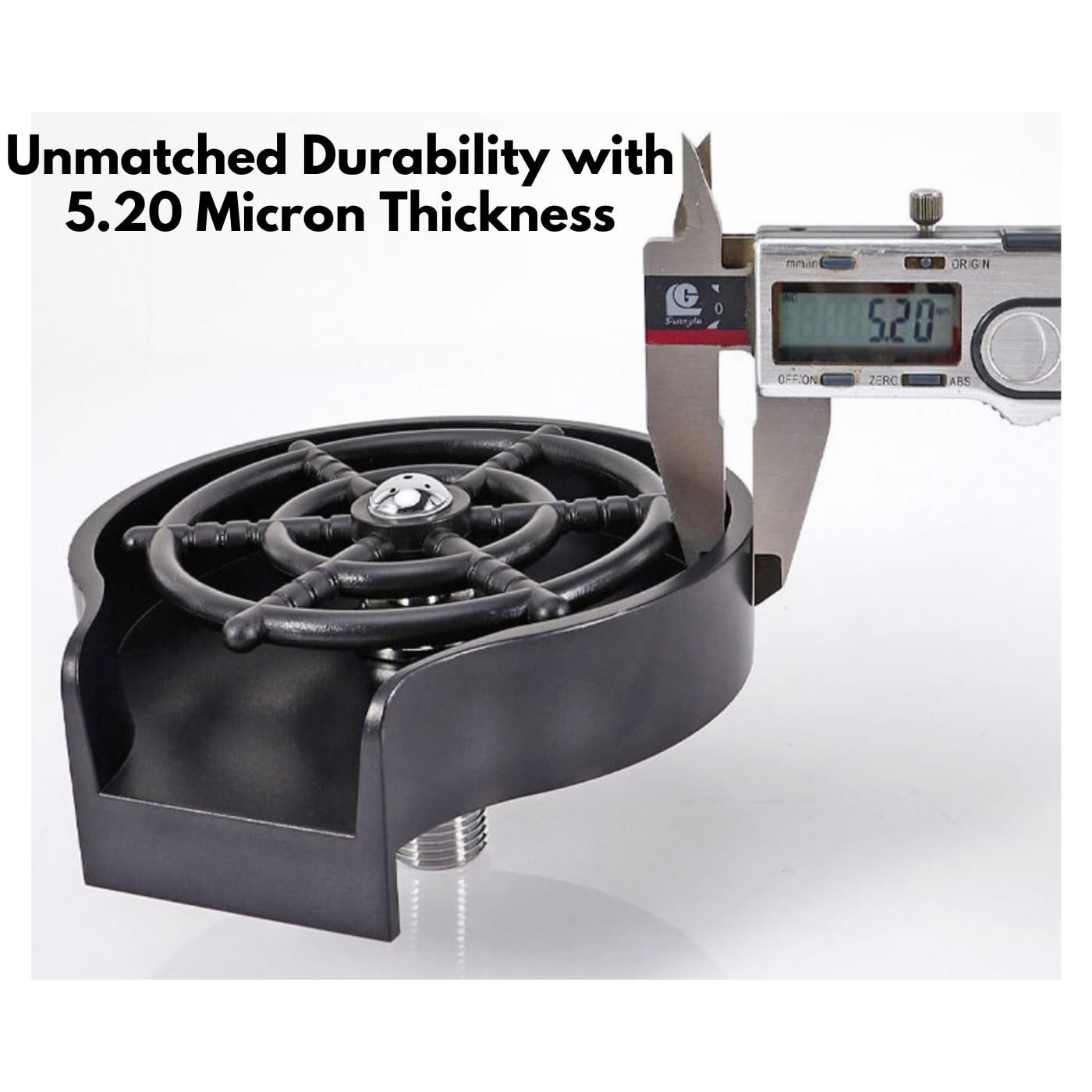 Premium Glass Rinser for Kitchen Sink - Fast Faucet Cup Washer with Complete Installation Kit | Perfect for Cleaning Cups, Baby Bottles, Kitchenware & Bar Glassware (Black, ABS) | Ideal for Home Bars, Restaurants & Daily Dishwashing
