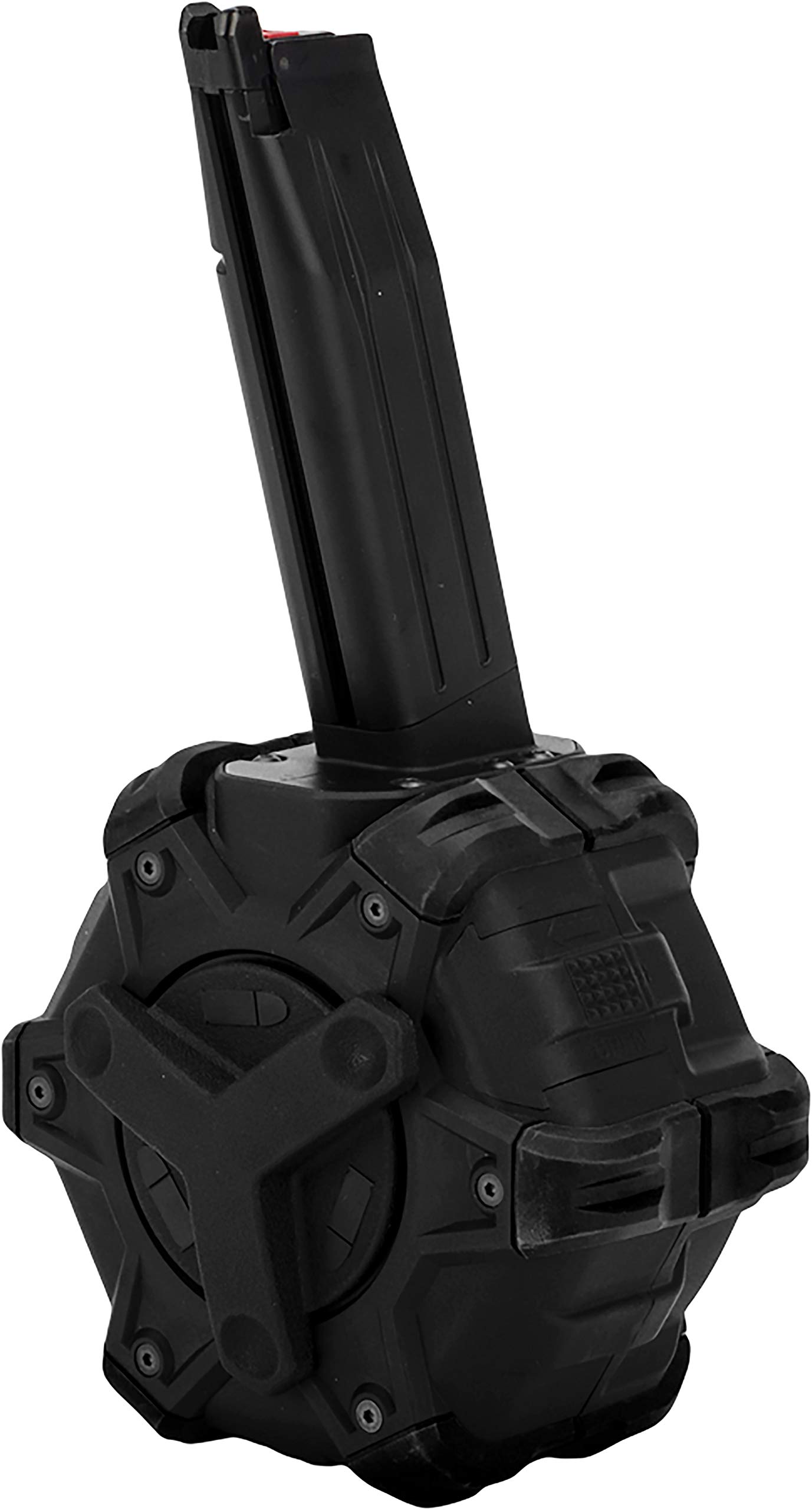 AW Custom Drum Airsoft Magazine for Gas Blowback Pistols & Rifles - Compatible with TM Hi-Capa Models (Black) | High-Capacity Airsoft Accessory for Tactical Training & Competitive Shooting
