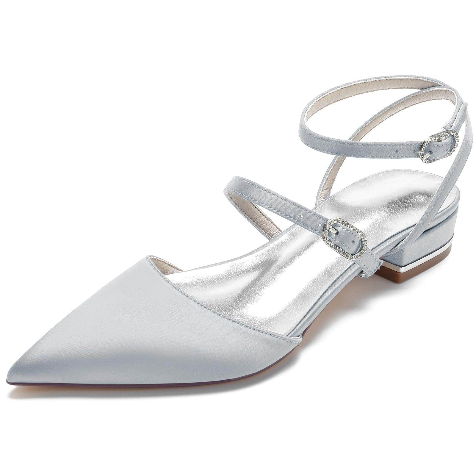 Flat Heel 2.5cm Silk-Like Comfortable Women's Shoes CK0249 - Perfect for Office, Wedding & Casual Wear