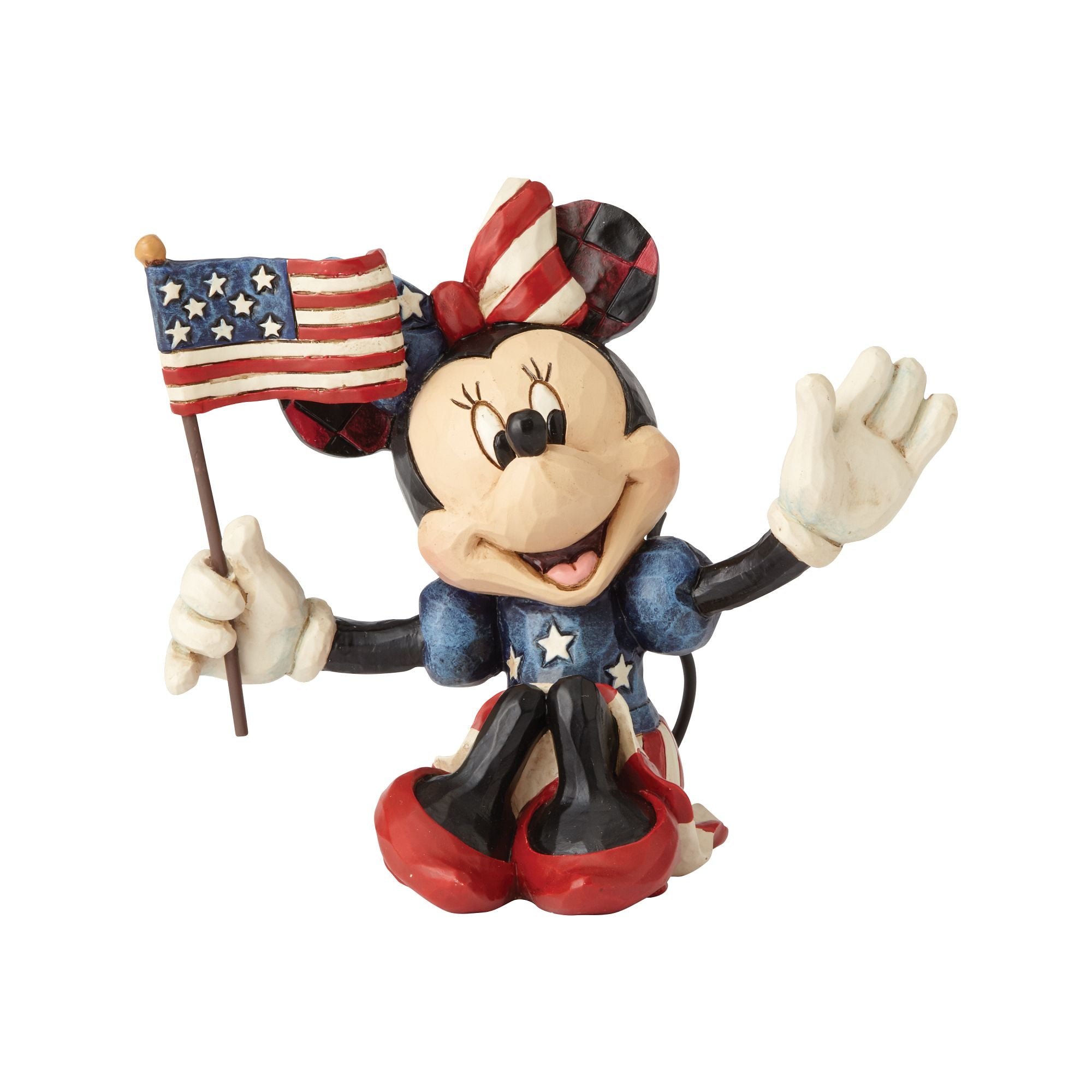 Mini Patriotic Minnie Mouse Ears Headband - Red White & Blue Disney Accessory for 4th of July, Halloween & Cosplay