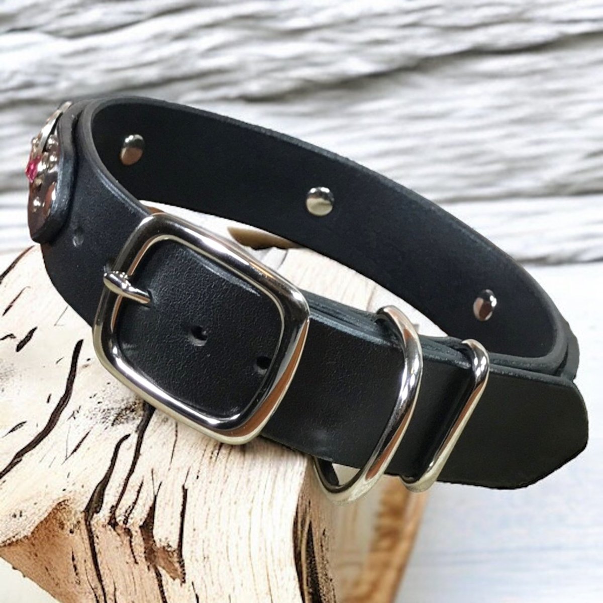 Premium Genuine Leather Dog Collar - Milan Style Adjustable Pet Collar for Small Medium Large Dogs - Perfect for Daily Walks, Training & Fashion Accessories