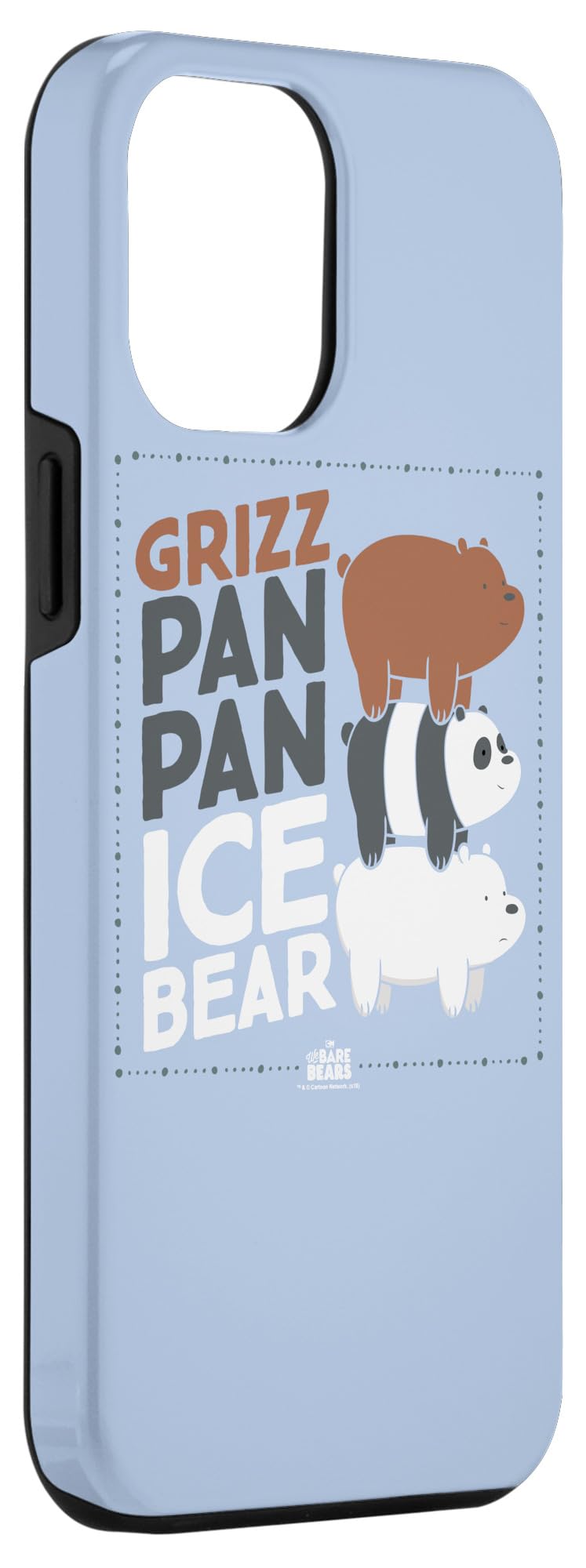 iPhone 12 Pro Max We Bare Bears Grizz Pan Pan Ice Bear Protective Phone Case - Cute Cartoon Character Design for Fans, Durable Shockproof Cover for Daily Use & Travel