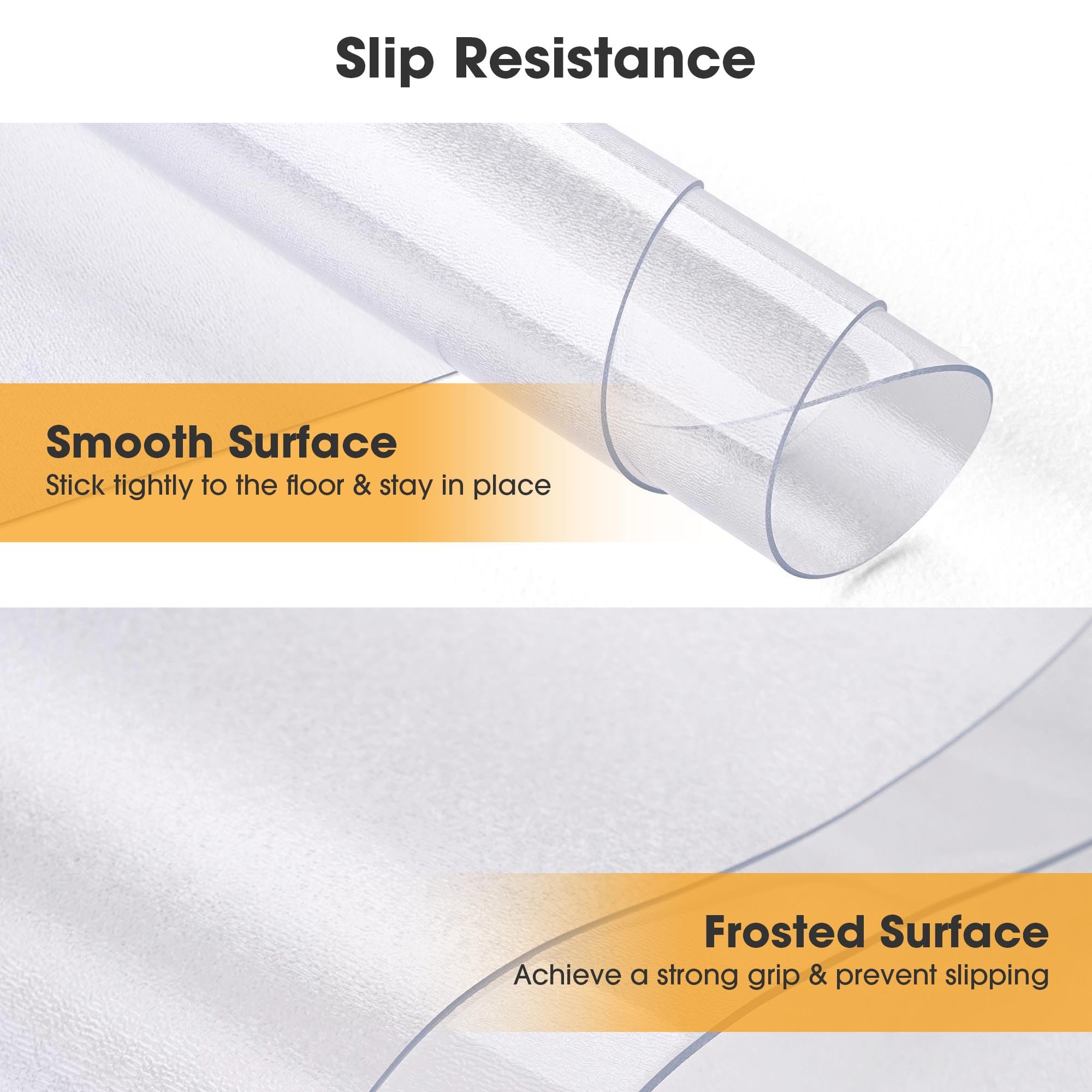 Yescom 6 Pack Clear PVC Anti-Slip Office Chair Mat for Hardwood Floors 48