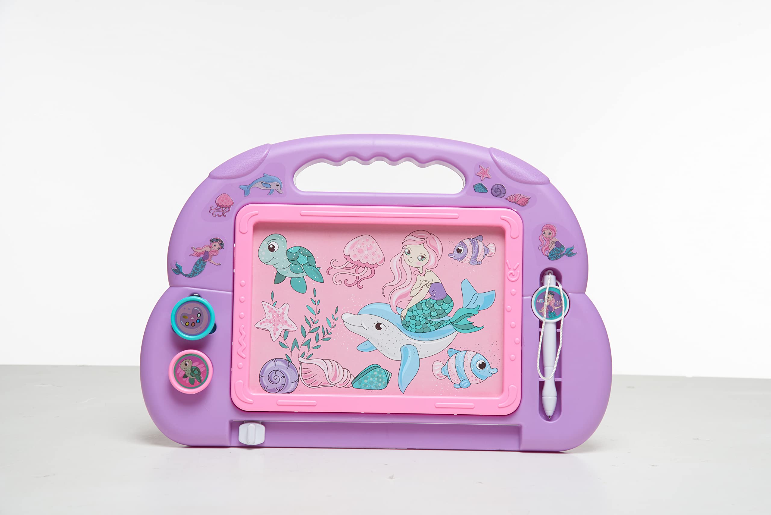 Magnetic Drawing Board for Kids - Reusable Sketch Pad & Erasable Whiteboard with Mermaid Design | Learning & Educational Toy for Toddlers | Travel-Size Writing Board for Boys & Girls - Perfect for Home, School & Travel Activities