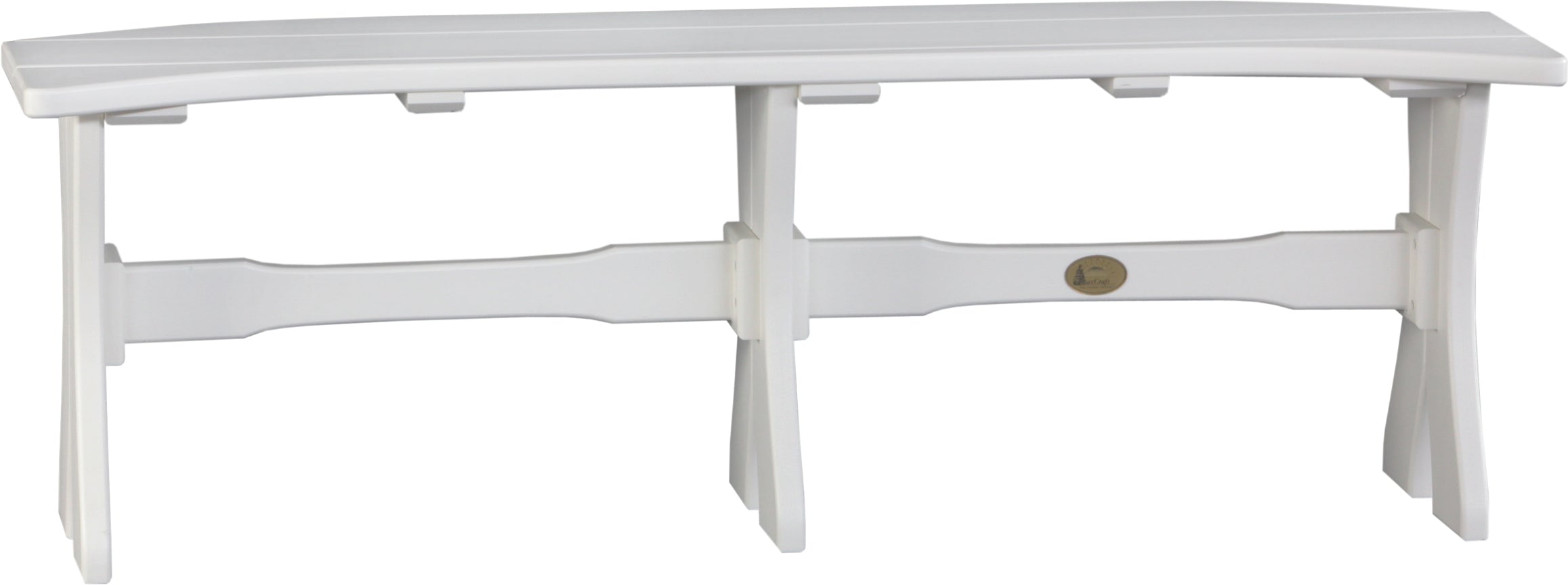 LuxCraft 52-Inch Solid Wood Dining Table Bench - Rustic Farmhouse Style Seating for Kitchen, Dining Room & Outdoor Patio Furniture