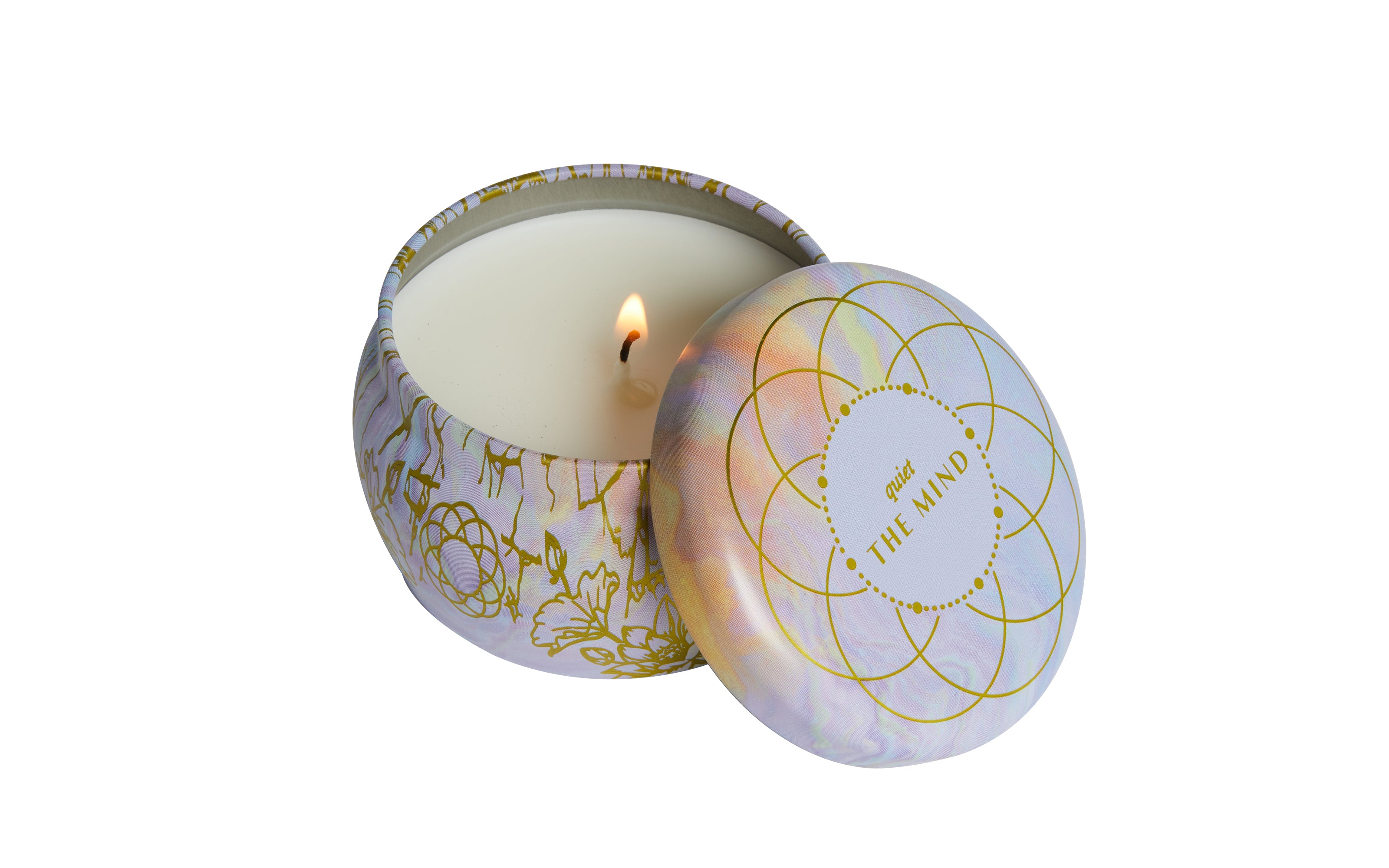 Meditation Scented Tin Candle (3 oz) - Relaxing Aromatherapy for Yoga, Spa & Home Decor