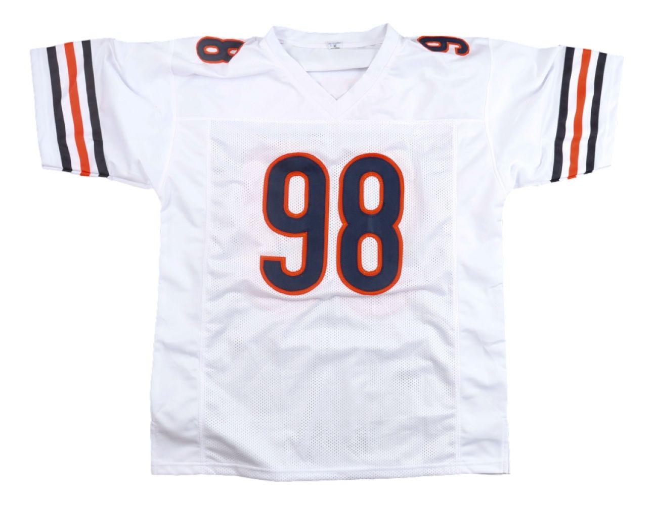 Authentic Montez Sweat Chicago Bears Signed White Football Jersey with PSA/DNA Hologram - Perfect for NFL Memorabilia Collectors & Sports Fans Display