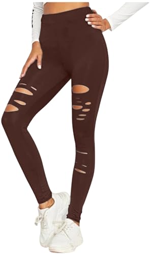 Brown Ripped Warrior Legging