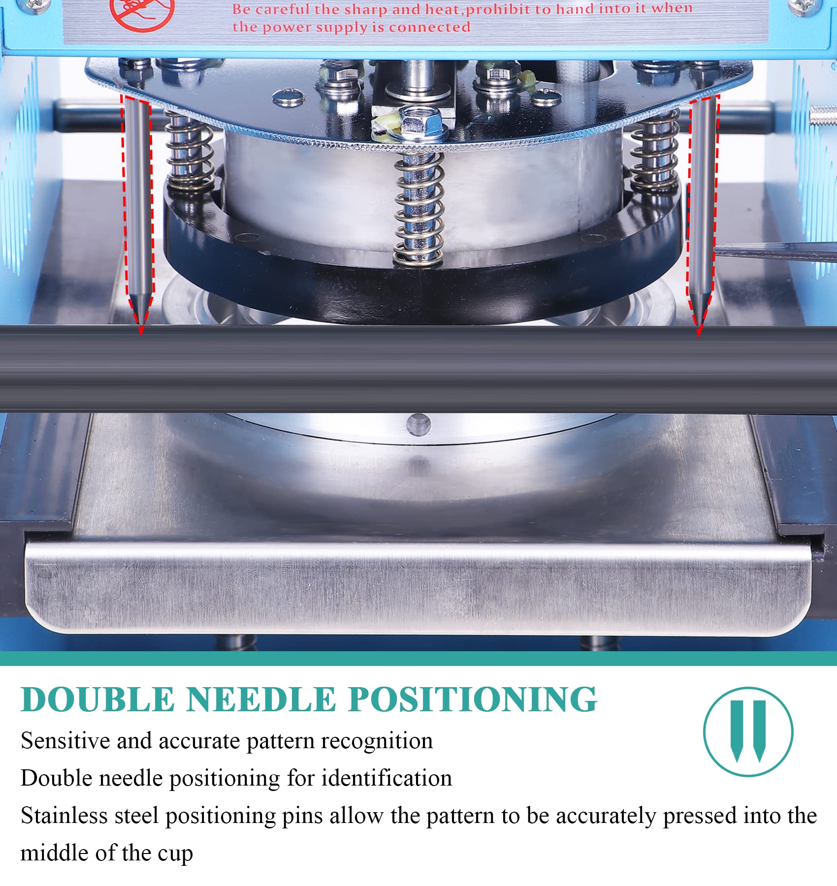 270W Manual Bubble Tea Cup Sealer Machine for 90/95mm Diameter Cups - 220V Milk Tea Sealing Device for Boba Shops, Cafes & Home Use (Perfect for Sealing Milk Tea, Smoothies & Iced Coffee Cups)
