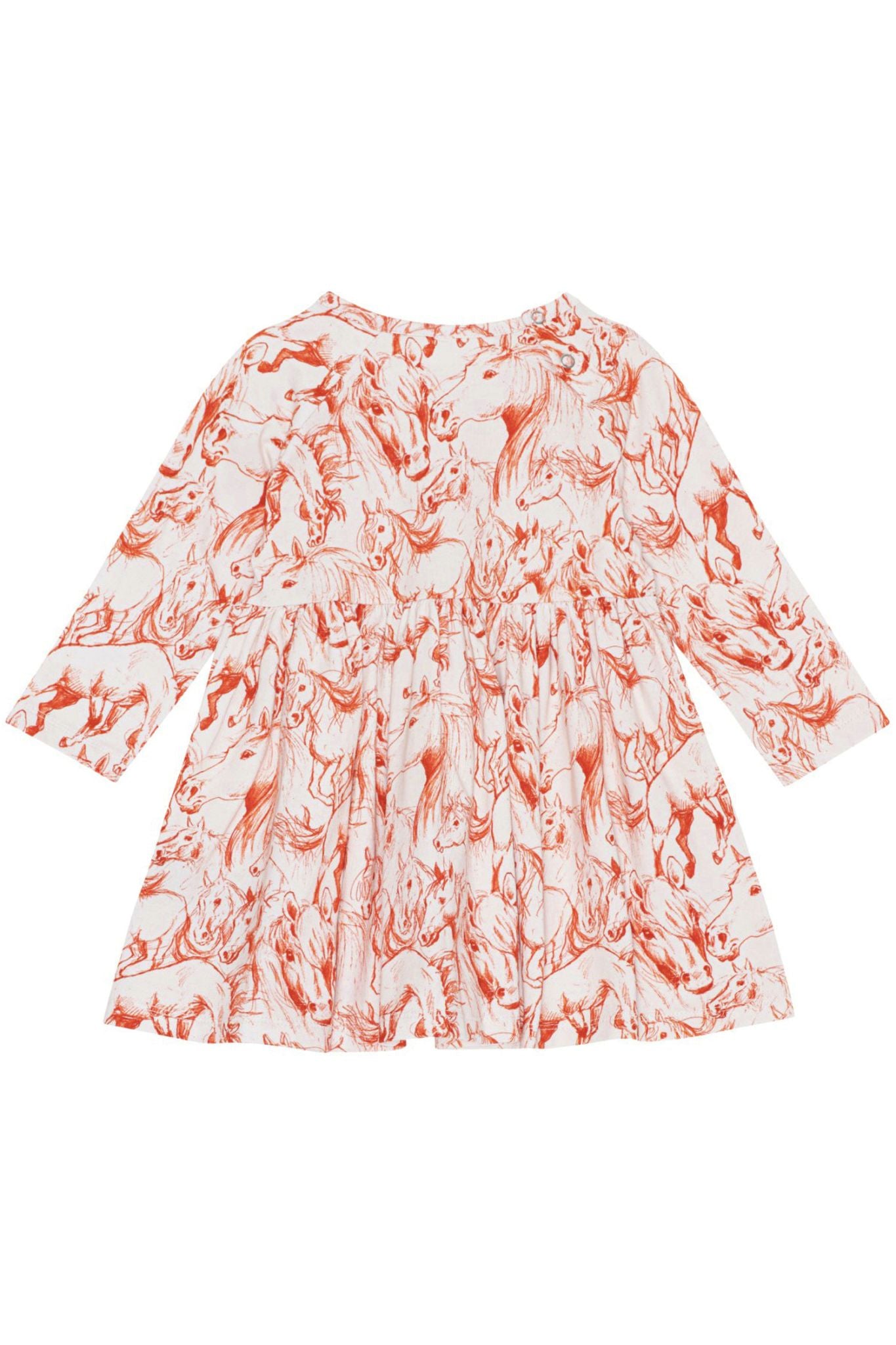 Charmaine Red Horses Dress for Toddler Girls - Cute & Comfortable Outfit for Playdates, Parties & Special Occasions