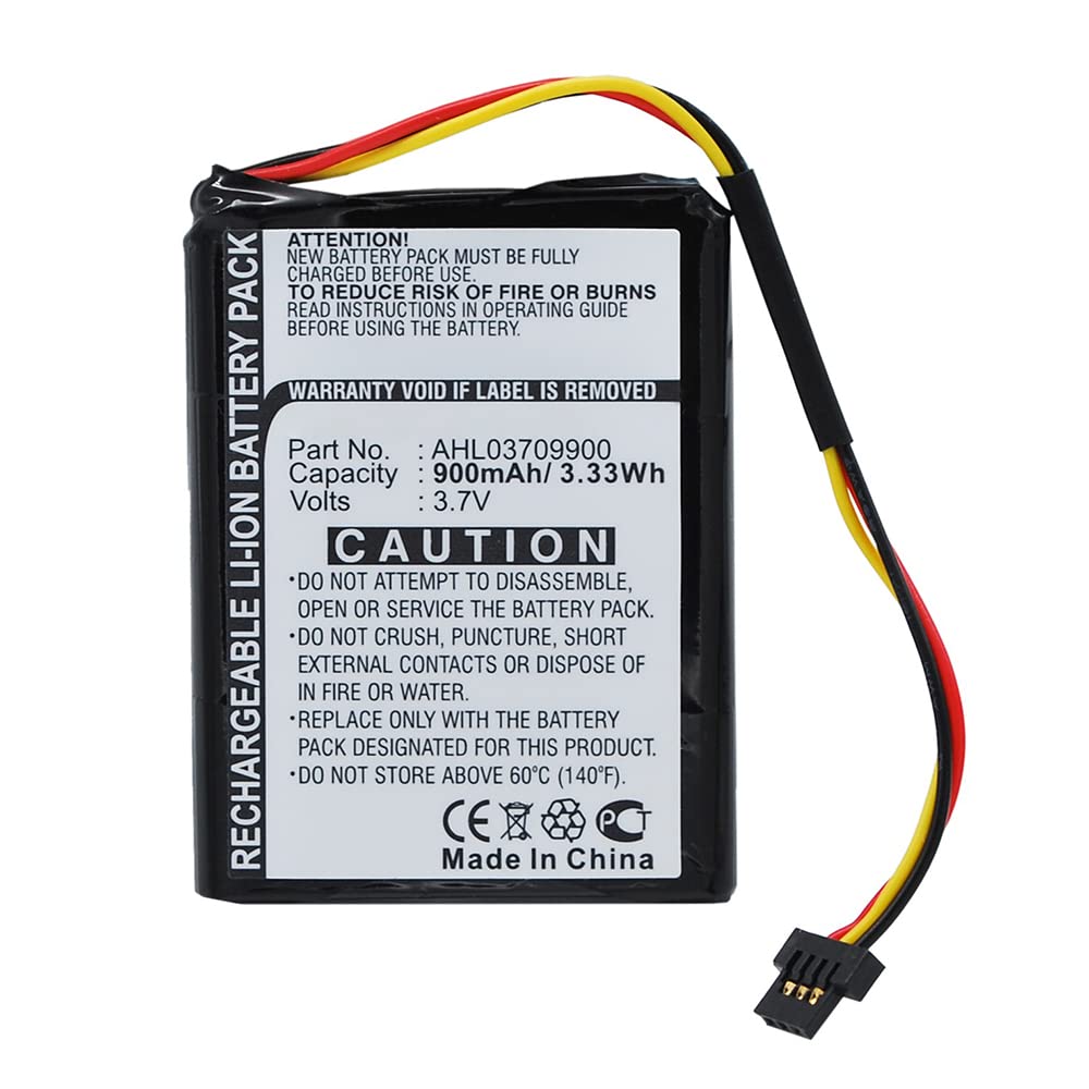 Synergy Digital GPS Battery Replacement for TomTom One V4 - 3.7V 900mAh Li-ion High Capacity Battery (Compatible with TomTom AHL03709900) | Perfect for Road Trips, Commuting & Outdoor Navigation