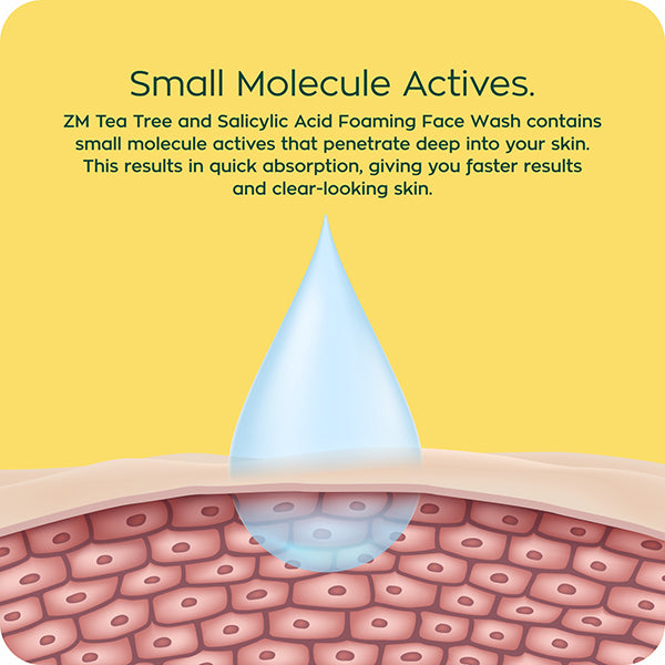 ZM Zayn & Myza Tea Tree & Salicylic Acid Foaming Face Wash 100ml - Acne Treatment & Oil Control for Clear Skin - Perfect for Daily Skincare Routine