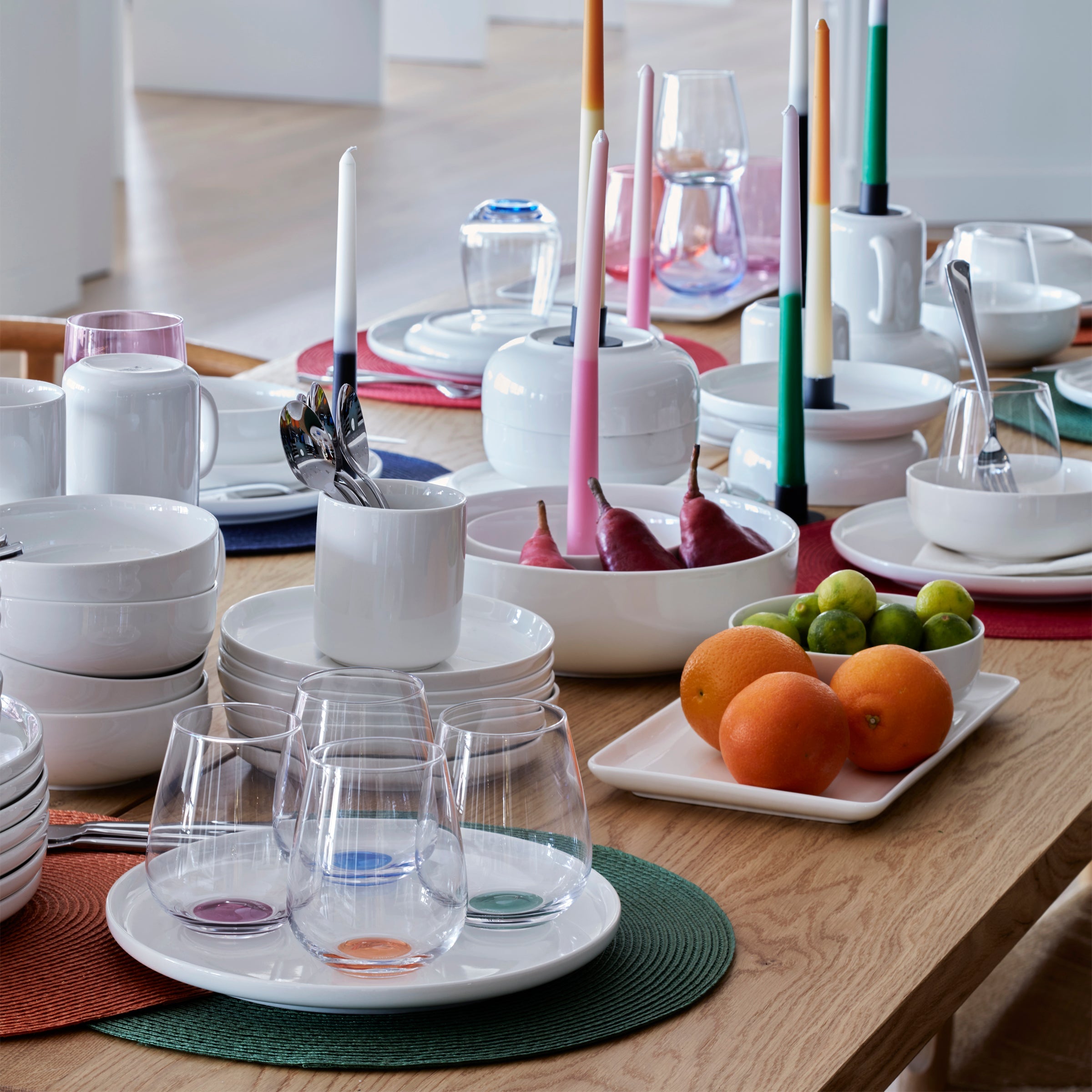 24-Piece White Dinnerware Set for 12 - Elegant Porcelain Plates, Bowls & Mugs - Perfect for Family Dinners, Parties & Restaurant Use