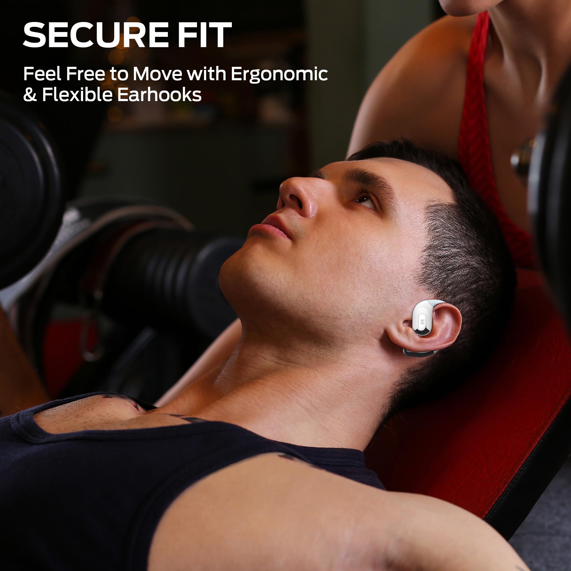 Monster Open Ear AC317 Wireless Bluetooth Headphones - Stereo Sound, Bluetooth 5.4, 24H Battery Life, Crystal Clear Calls, USB-C Fast Charging, Touch Control, Sweat Resistant Open Ear Earbuds for Running, Gym Workouts & Outdoor Activities