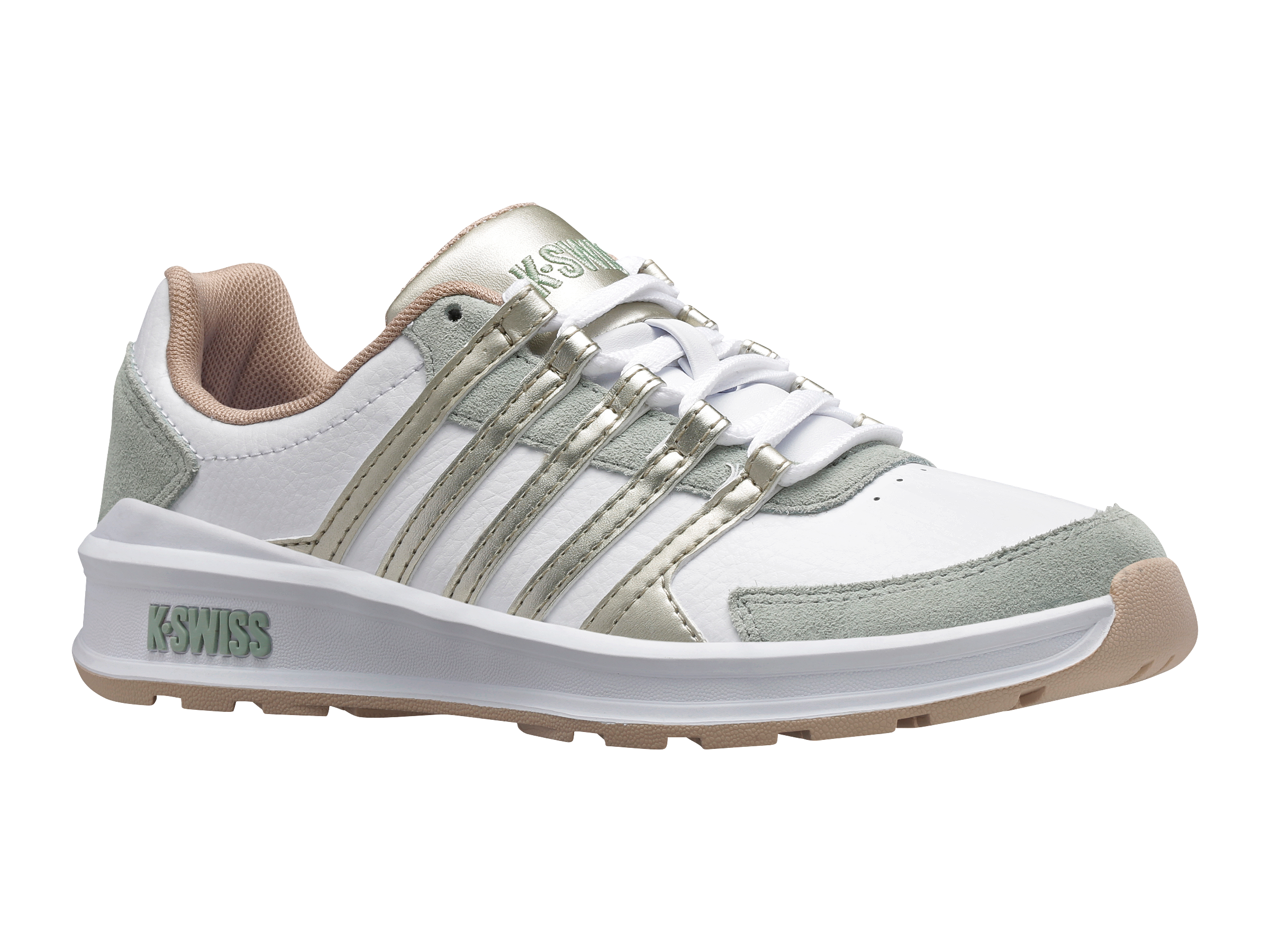 New Balance 97000 995 M Vista Trainer Running Shoes - White/Frosty Green/Champagne | Lightweight Cushioned Sneakers for Men | Perfect for Jogging, Gym Workouts & Casual Wear