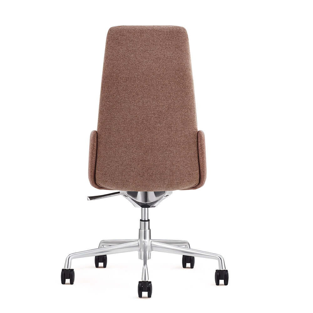 Minimalist Light Coffee Executive Office Chair with Swivel & Adjustable Height - Ergonomic Desk Chair for Home Office, Conference Room, and Workspace