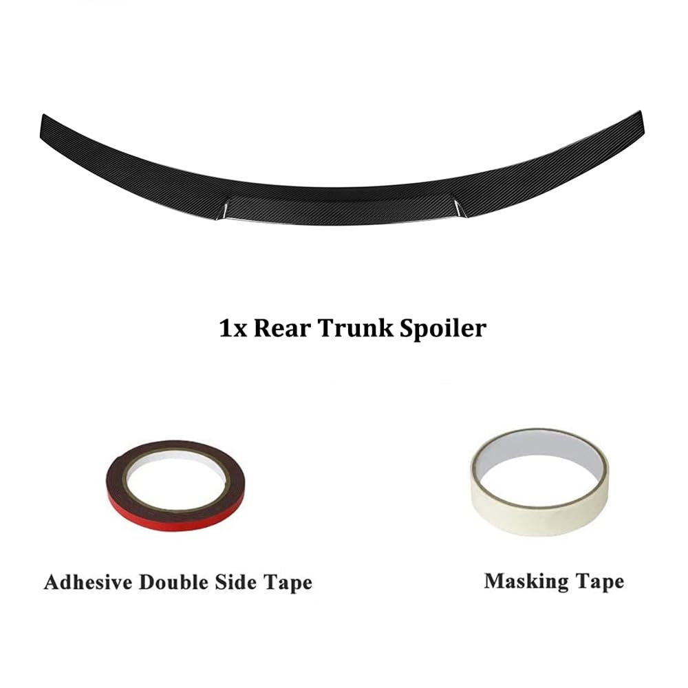 2017-2022 Infiniti Q60 Coupe Carbon Fiber Rear Trunk Spoiler Wing (Style 1) - High Performance Car Styling Accessory for Sporty Look & Improved Aerodynamics