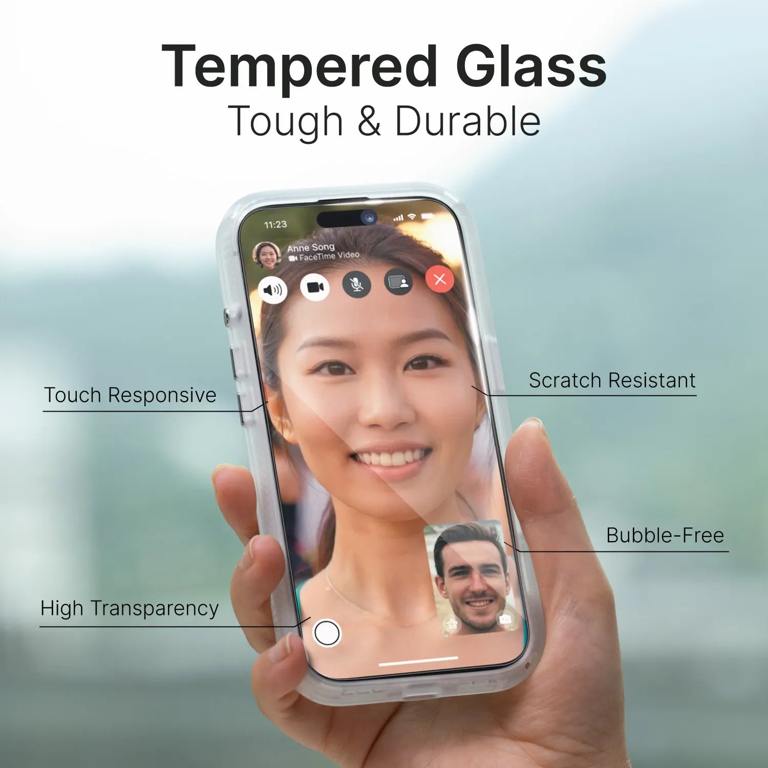 iPhone 13 Mini Tempered Glass Screen Protector - 9H Hardness, HD Clear, Anti-Scratch, Bubble-Free - Perfect for Everyday Protection & Gaming