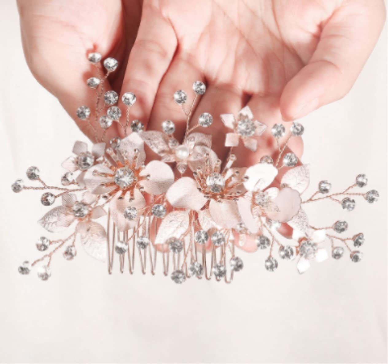 RUVOO Wedding Hair Comb - Elegant Bridal Side Comb Hair Clip for Women, Non-Slip Styling Hair Accessories for Bride, Prom, Party & Special Occasions