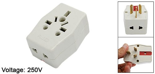 Universal 2-Outlet Plug Adapter for South Africa with Fuse Protection - VCT VP 118 | Travel Power Converter for Electronics | Perfect for Hotels, Offices & International Travel