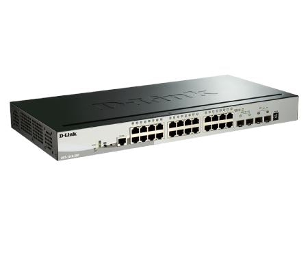 D-Link DGS-1510-28P 28-Port Gigabit Stackable Smart Managed Switch with 10G Uplinks - Ideal for Small Business Networks, Office IT Infrastructure & Data Center Connectivity