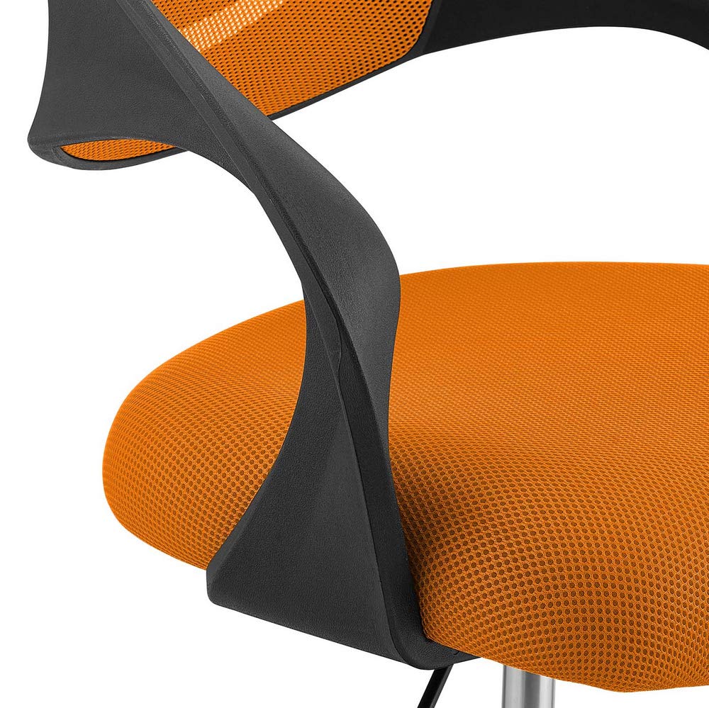 Modway Thrive Adjustable Drafting Chair - Orange Office Chair for Standing Desks & Home Office