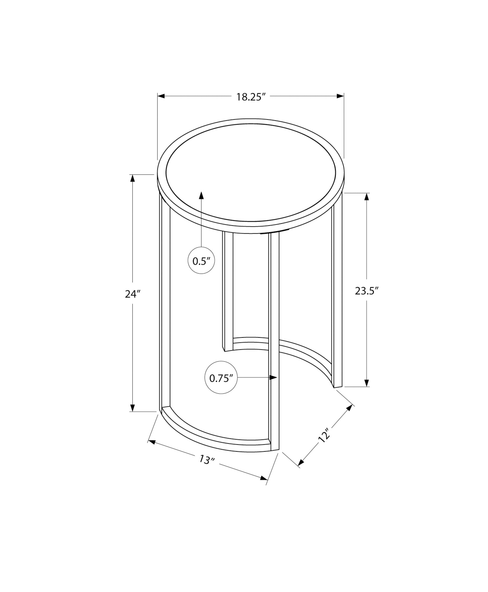 Modern Accent Table 24